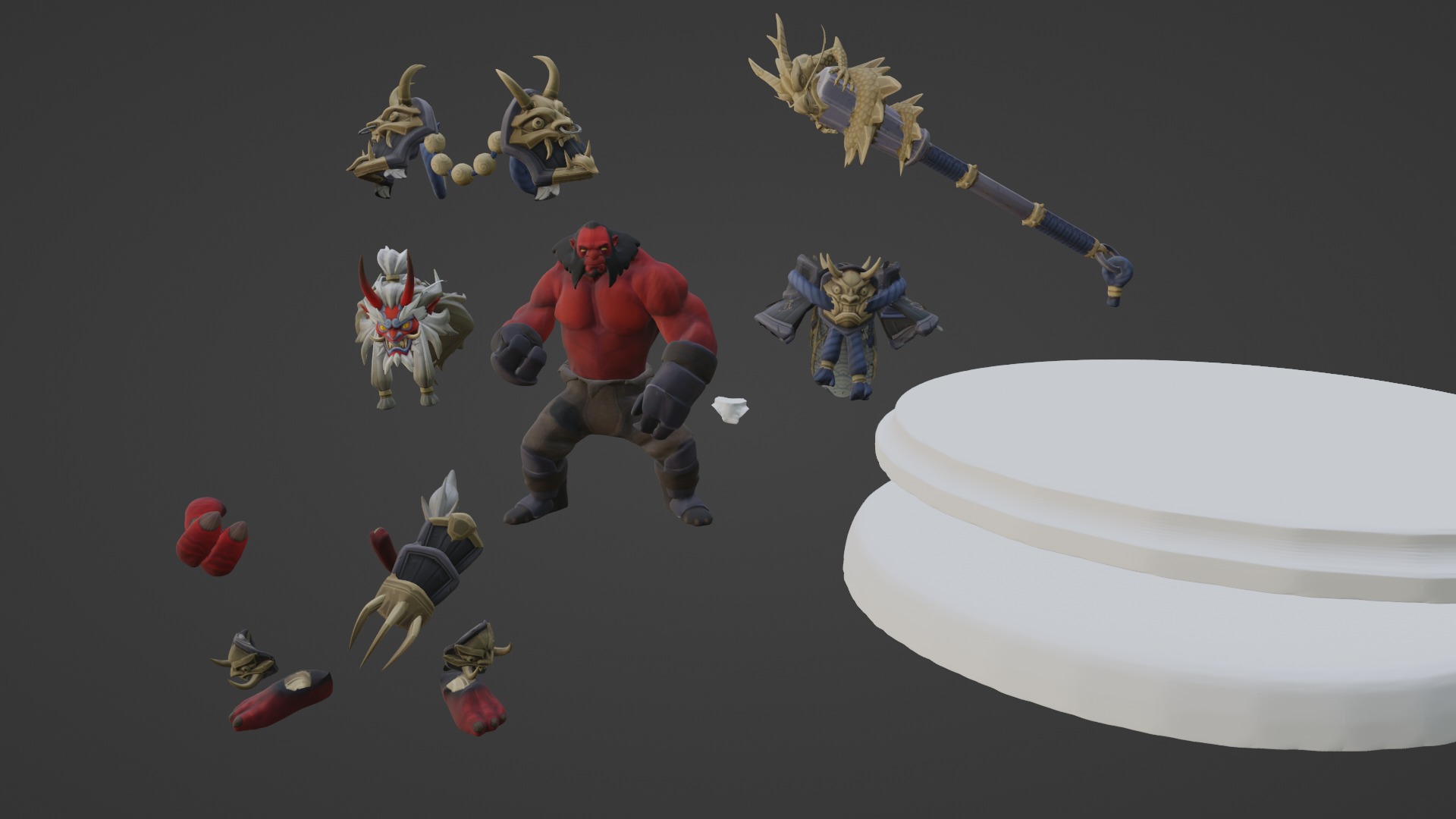 Dota 2 Axe 3D print model_2