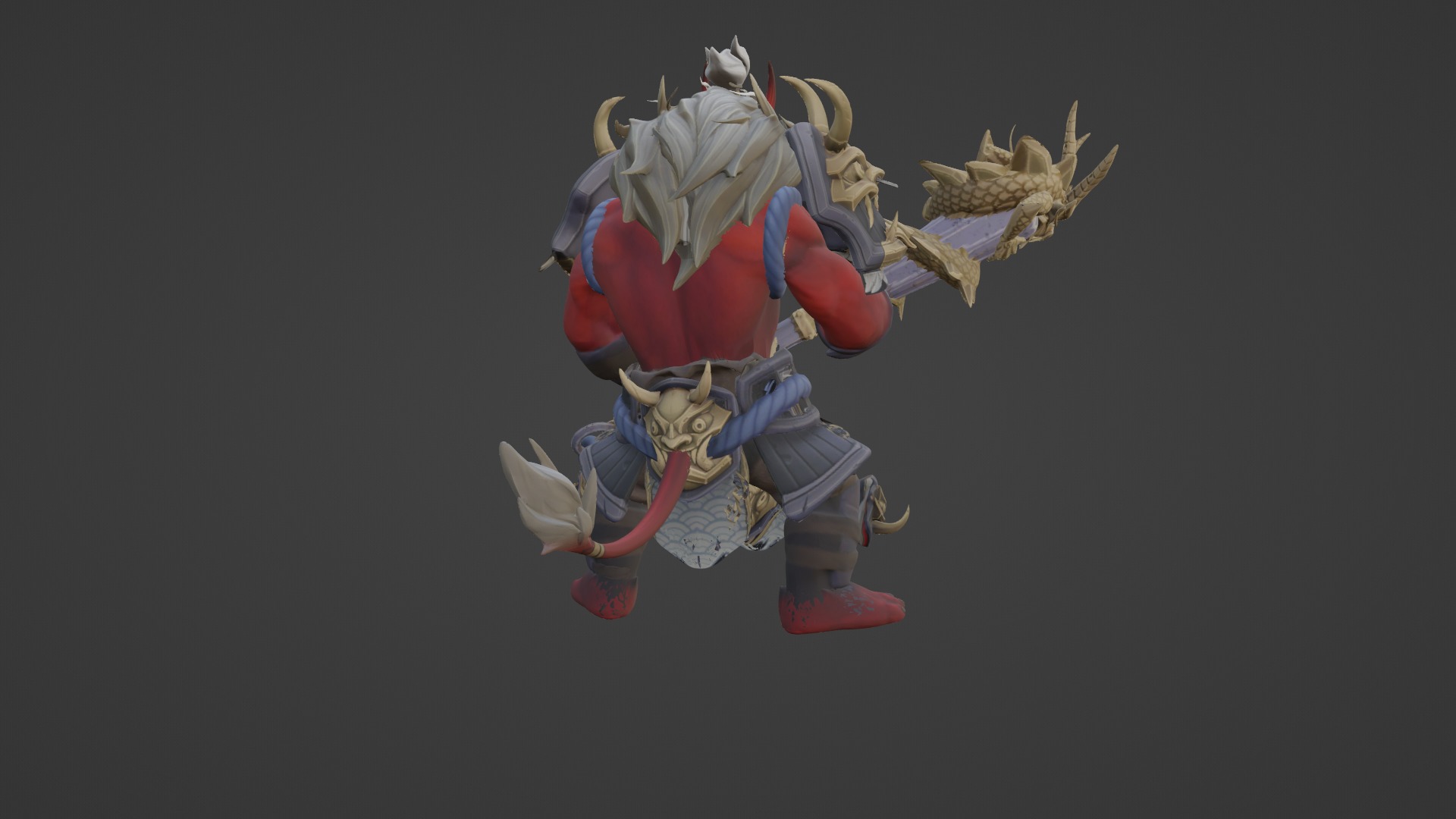 Dota 2 Axe 3D print model_1