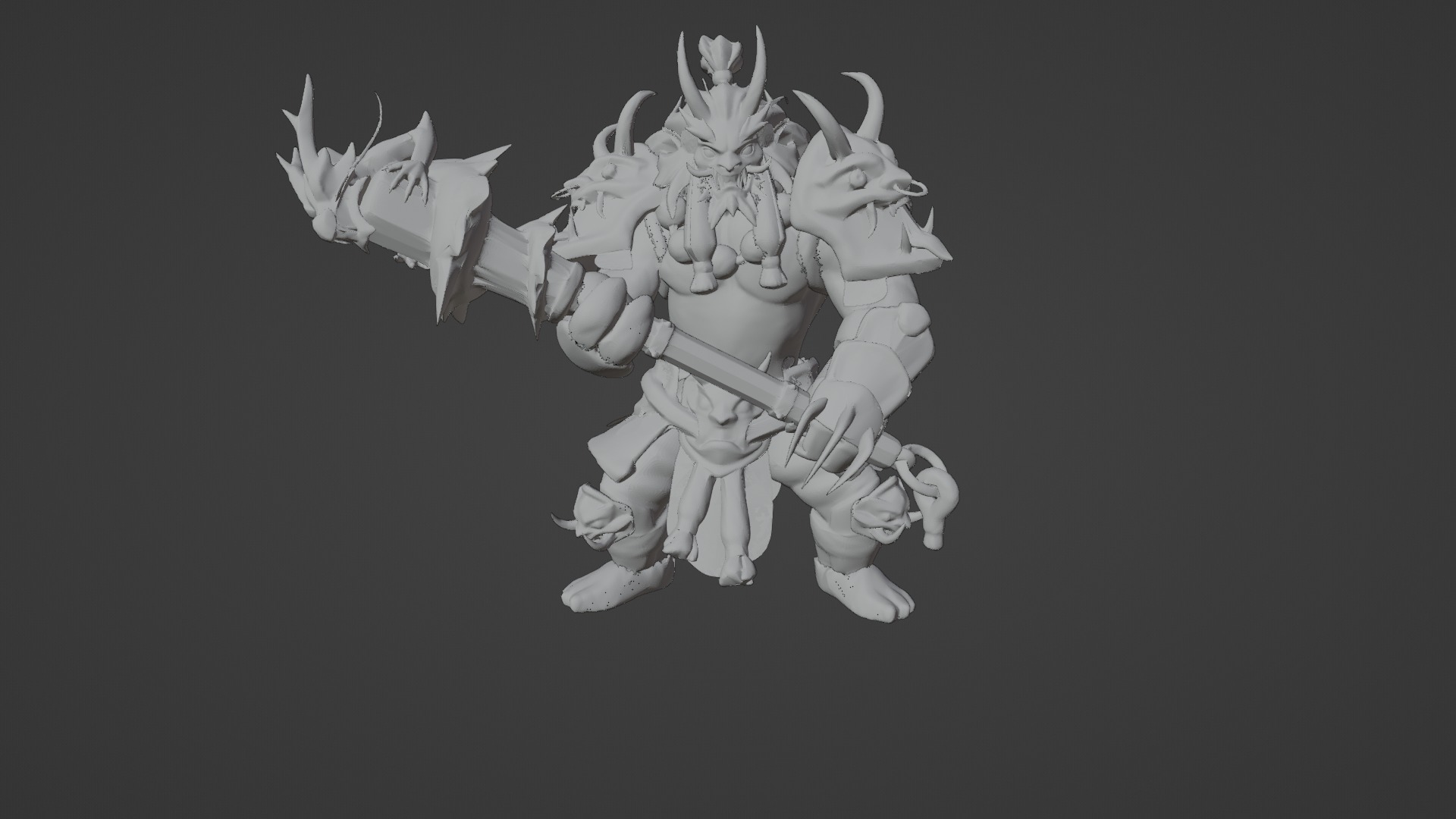 Dota 2 Axe 3D print model_3