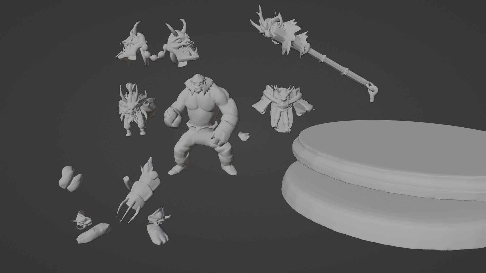 Dota 2 Axe 3D print model_4