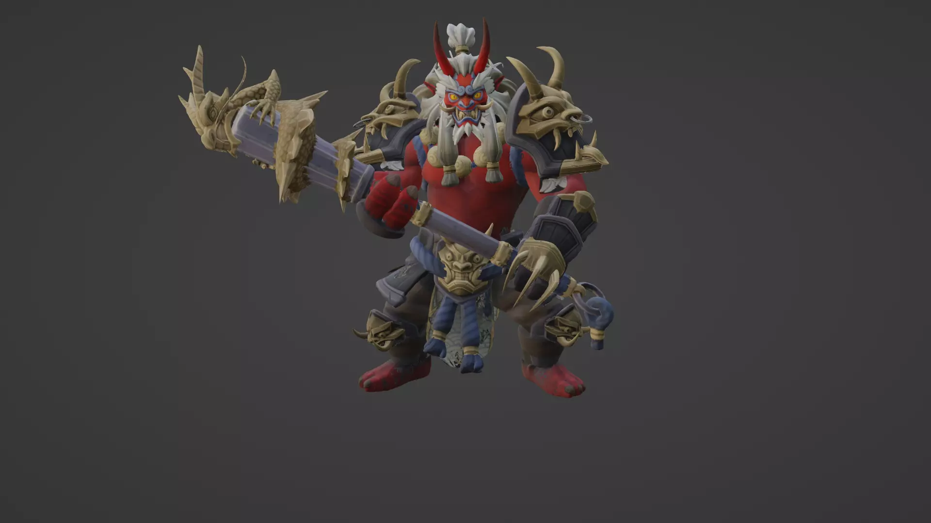 Dota 2 Axe 3D print model_0