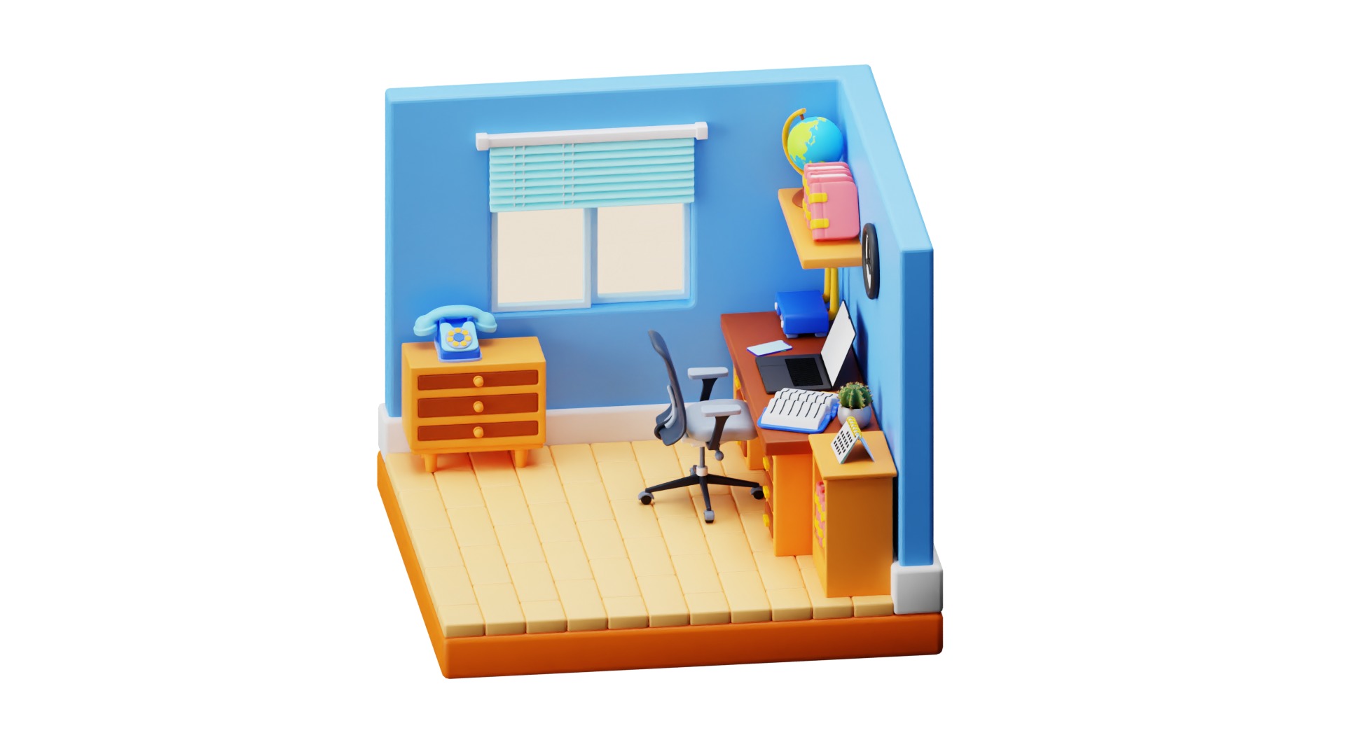 Workspace Room 3D model_2