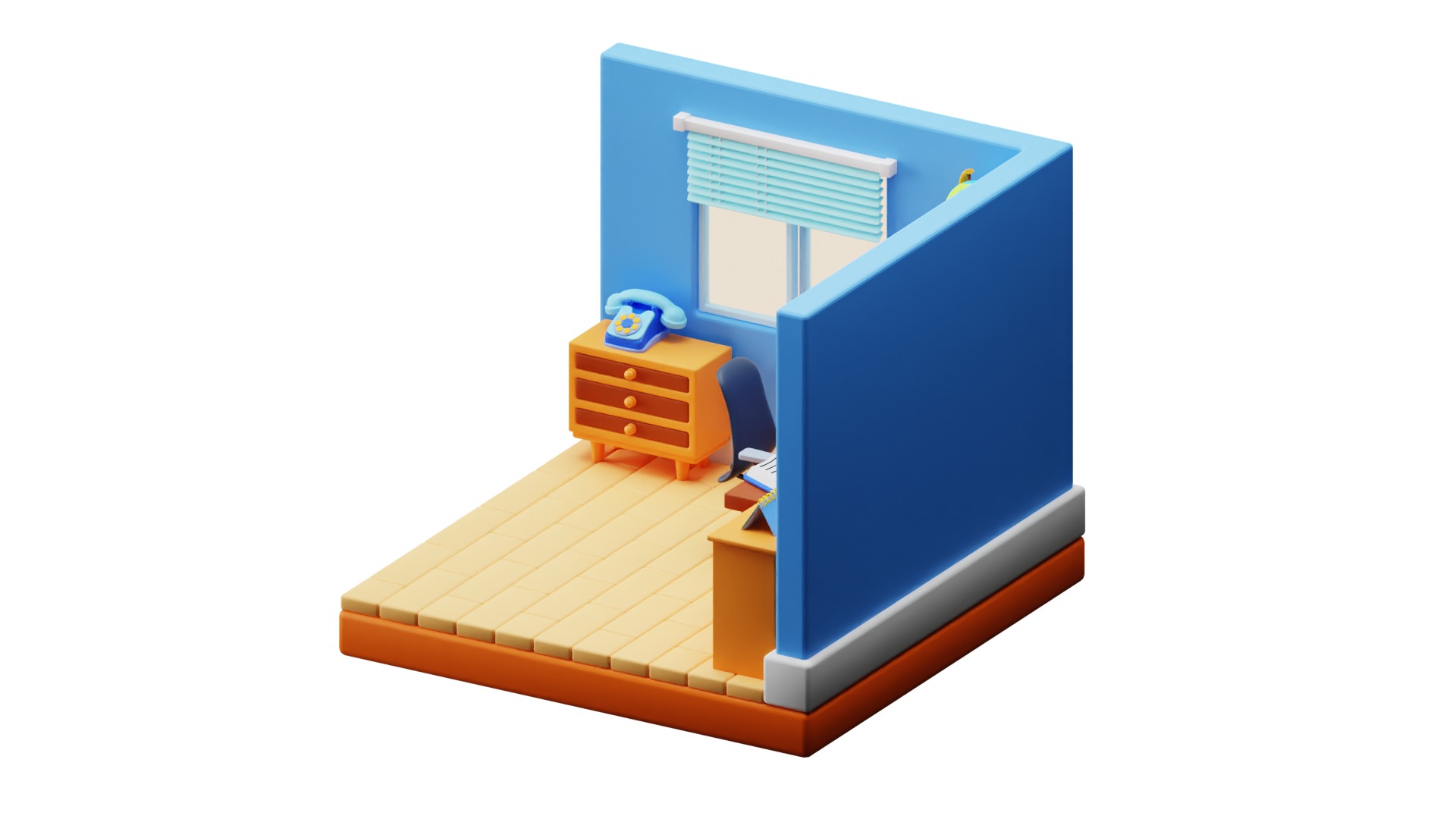 Workspace Room 3D model_4