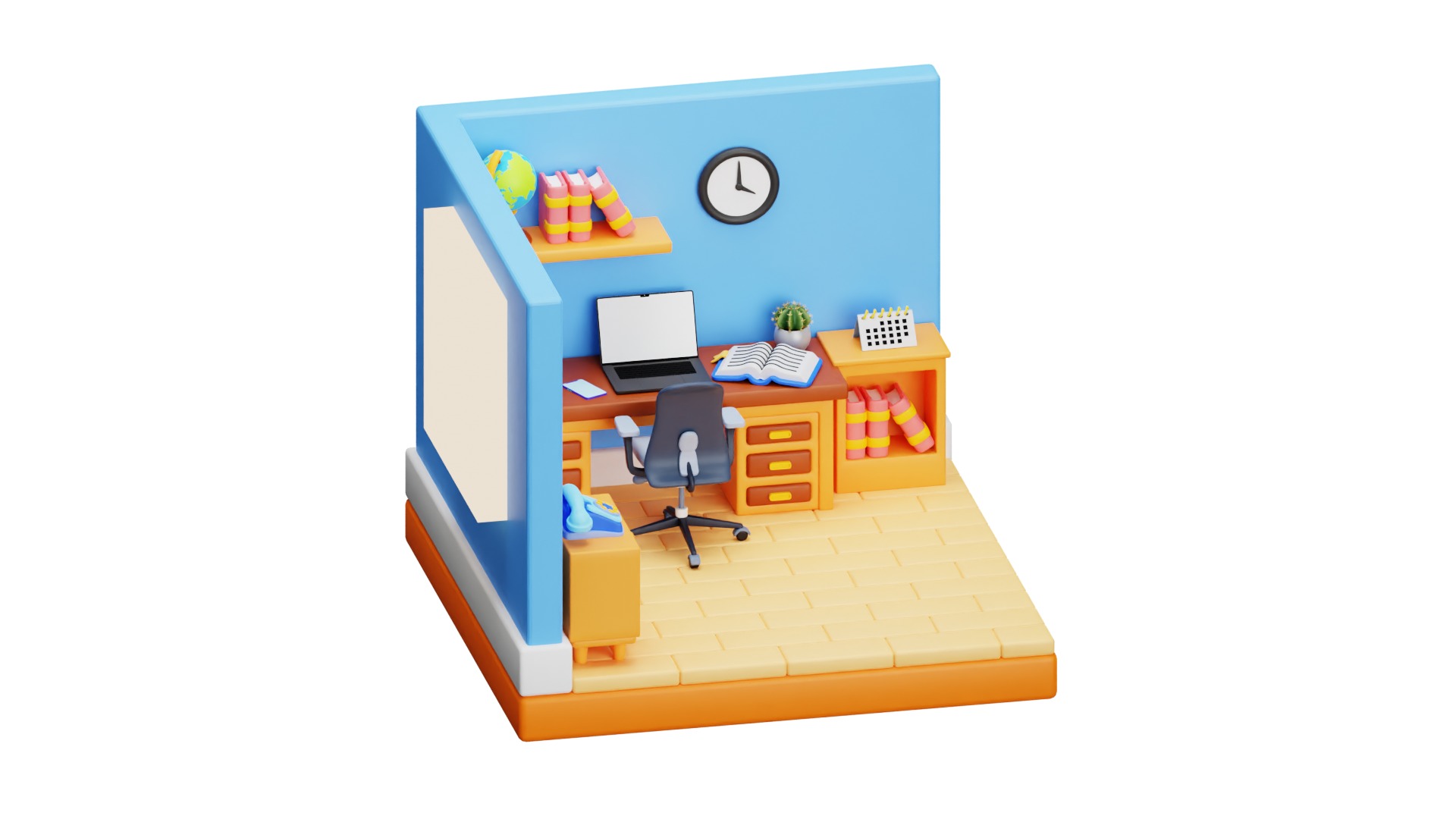 Workspace Room 3D model_16