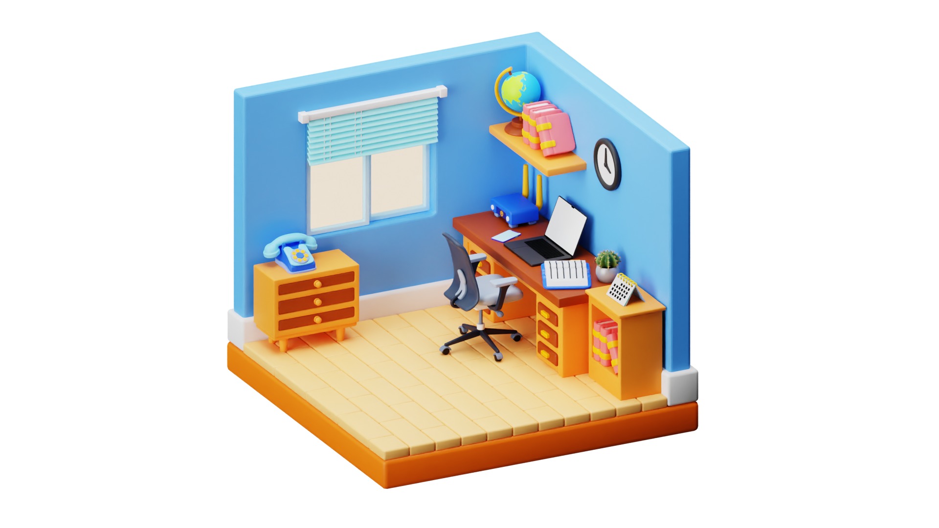 Workspace Room 3D model_1