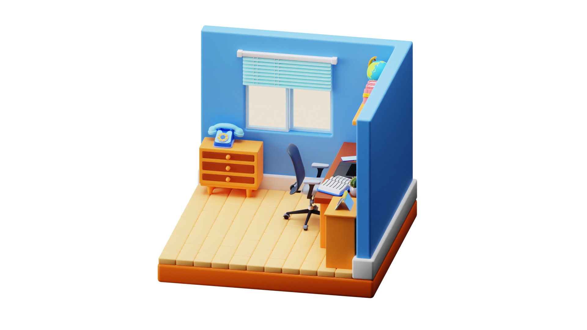 Workspace Room 3D model_3