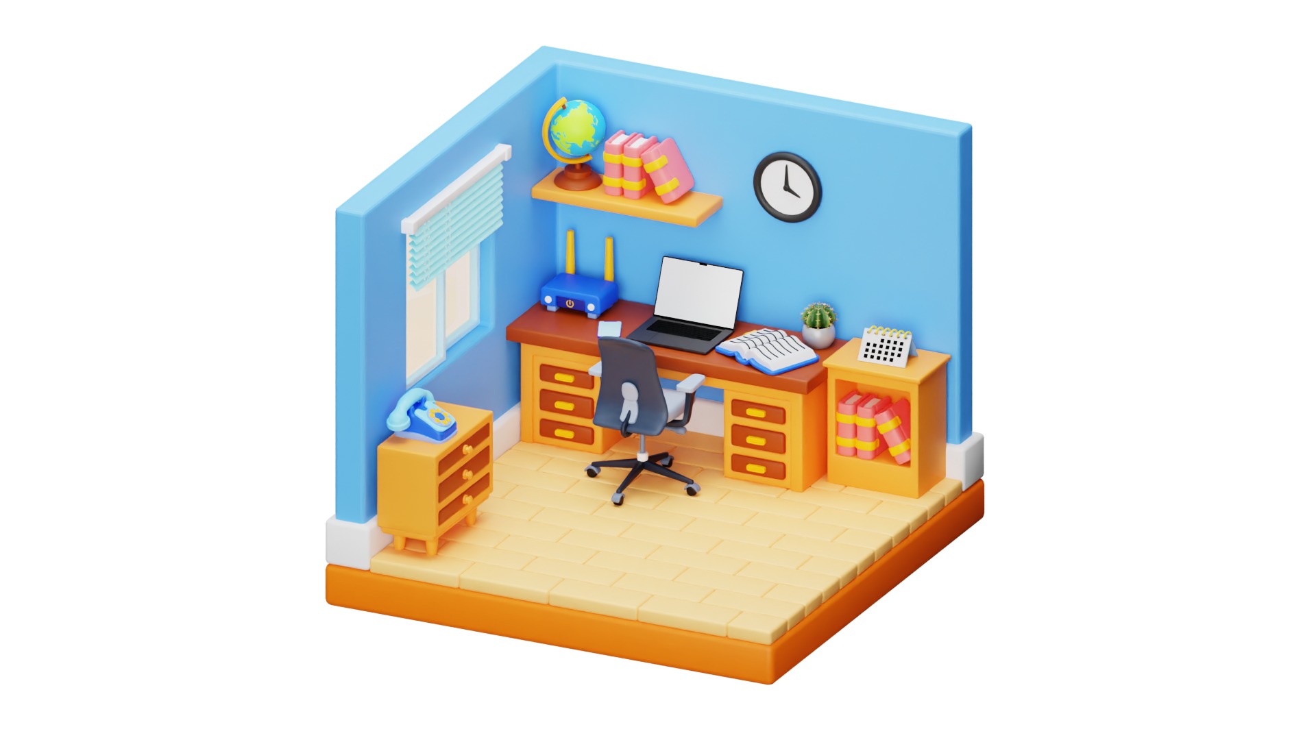 Workspace Room 3D model_18