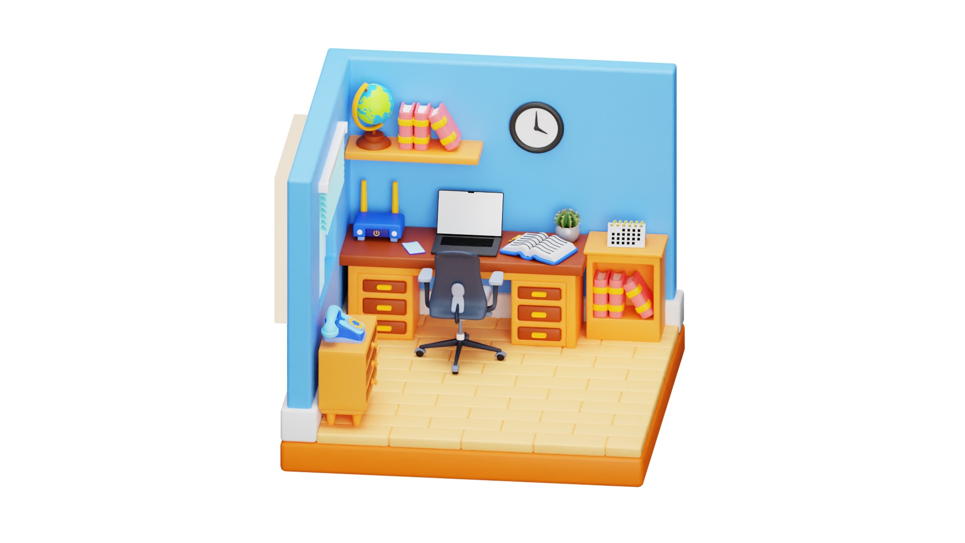 Workspace Room 3D model_17