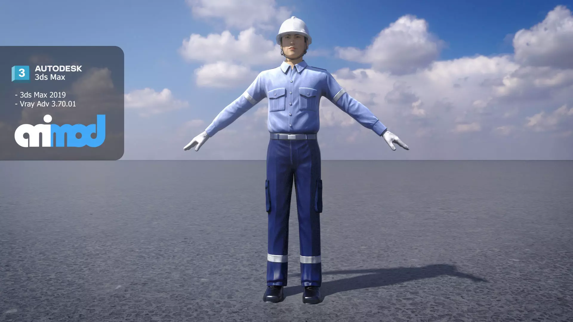Airport Ground Staff 3D model_0