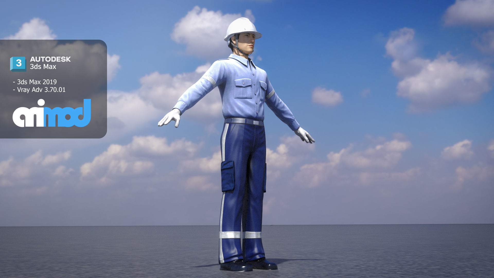 Airport Ground Staff 3D model_2