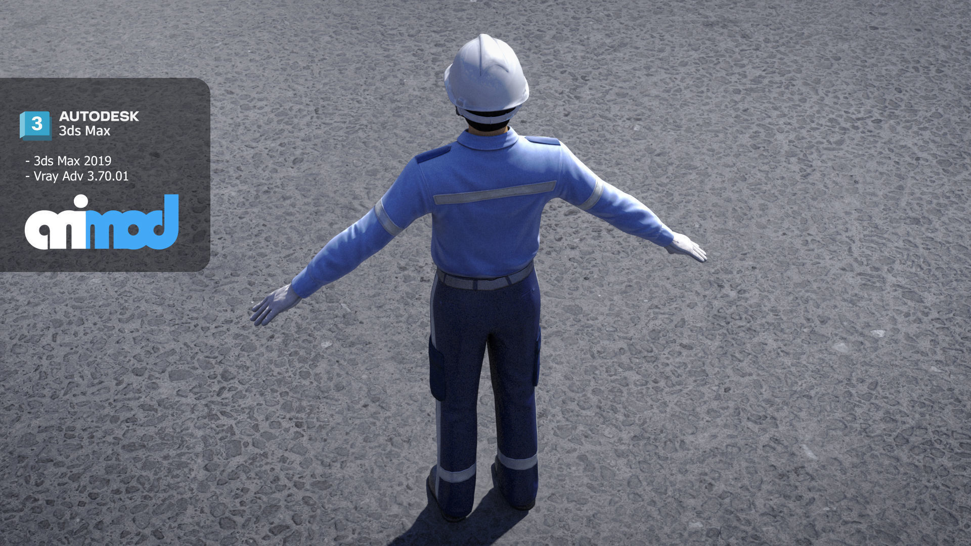 Airport Ground Staff 3D model_4