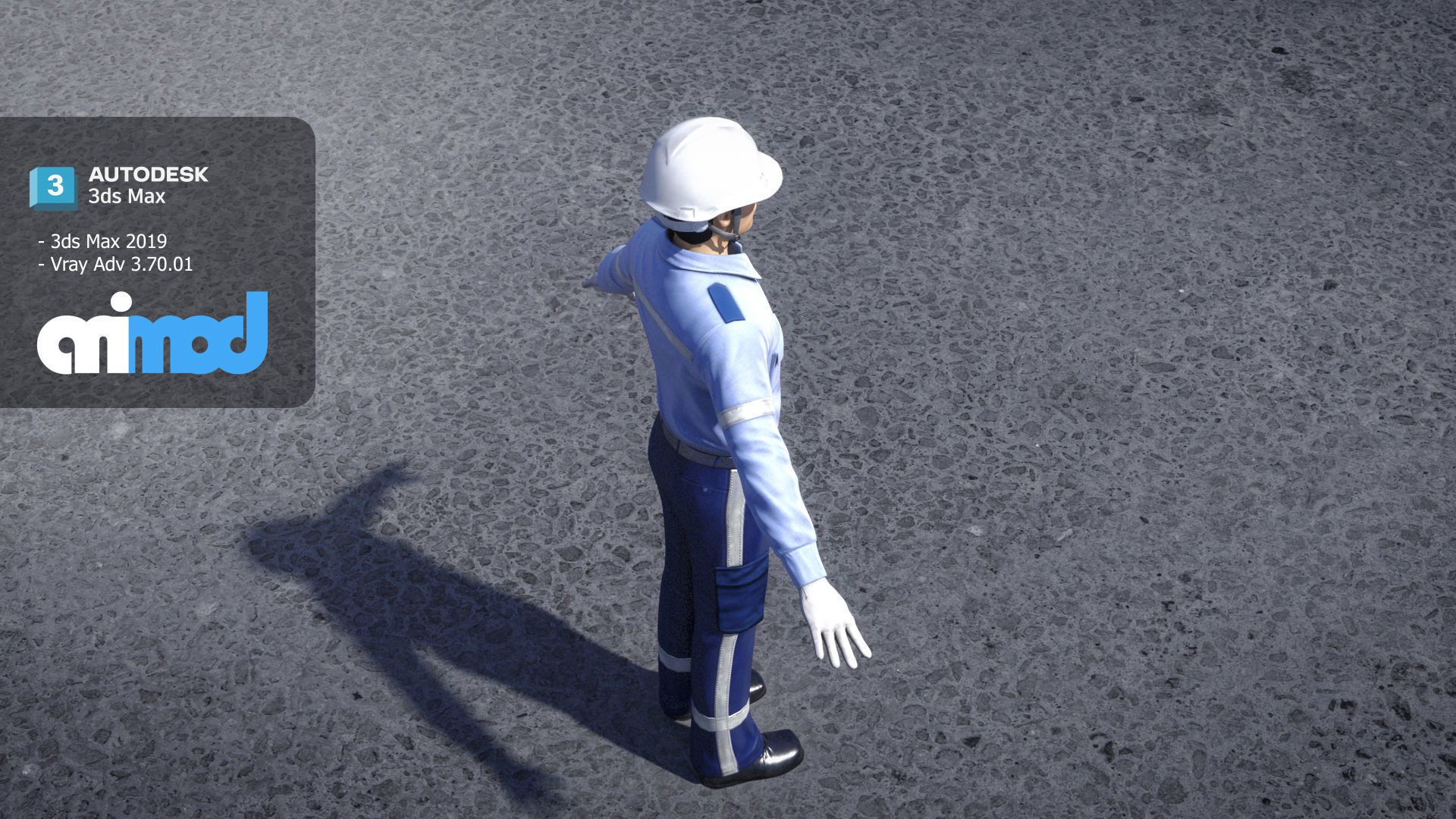 Airport Ground Staff 3D model_3
