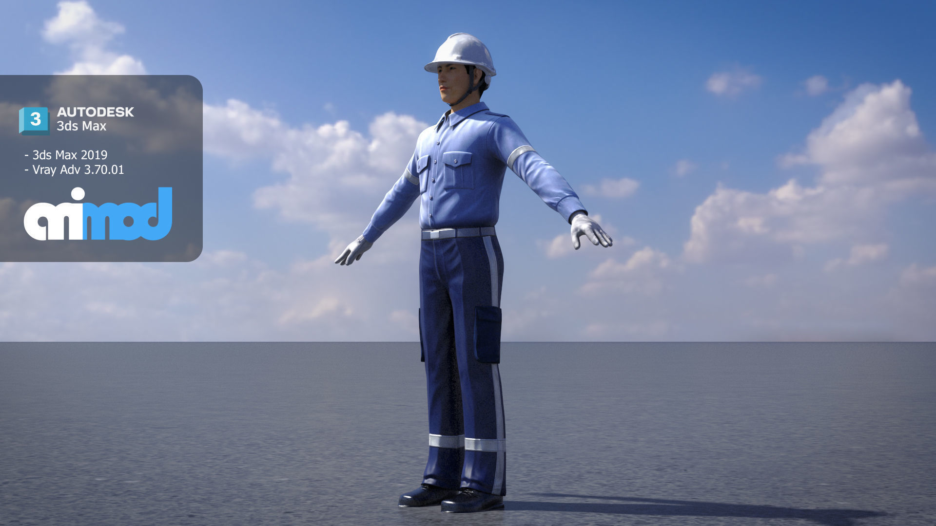 Airport Ground Staff 3D model_1