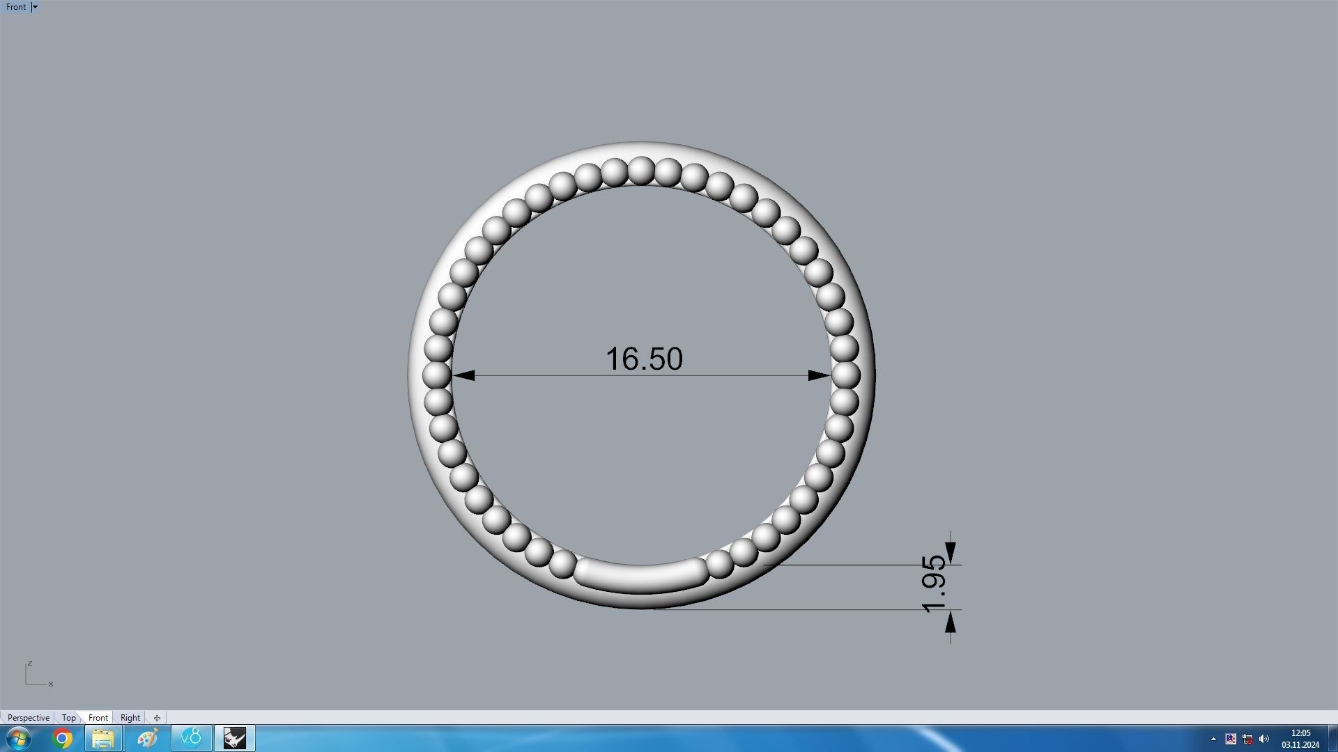 Statement Spherical Ring 3D print model_6