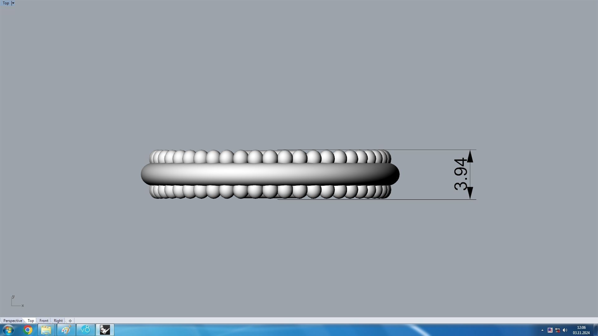 Statement Spherical Ring 3D print model_7