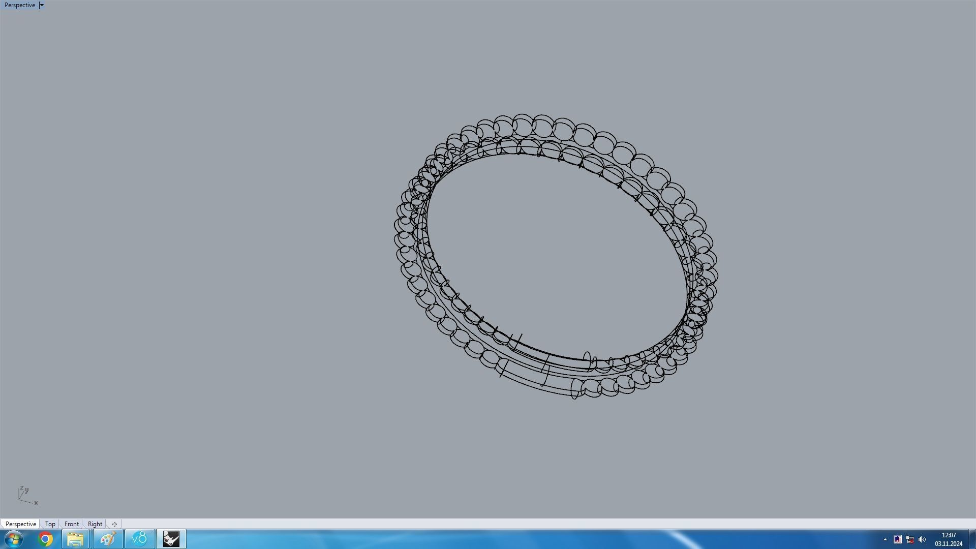 Statement Spherical Ring 3D print model_8