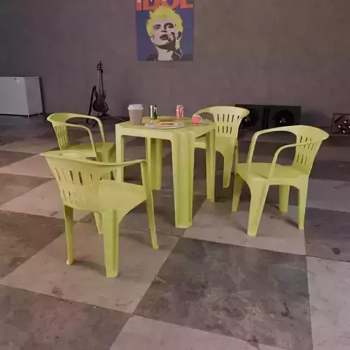 bundle plastic table and chair bar