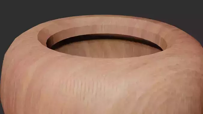 Bowl in scratch wood material 