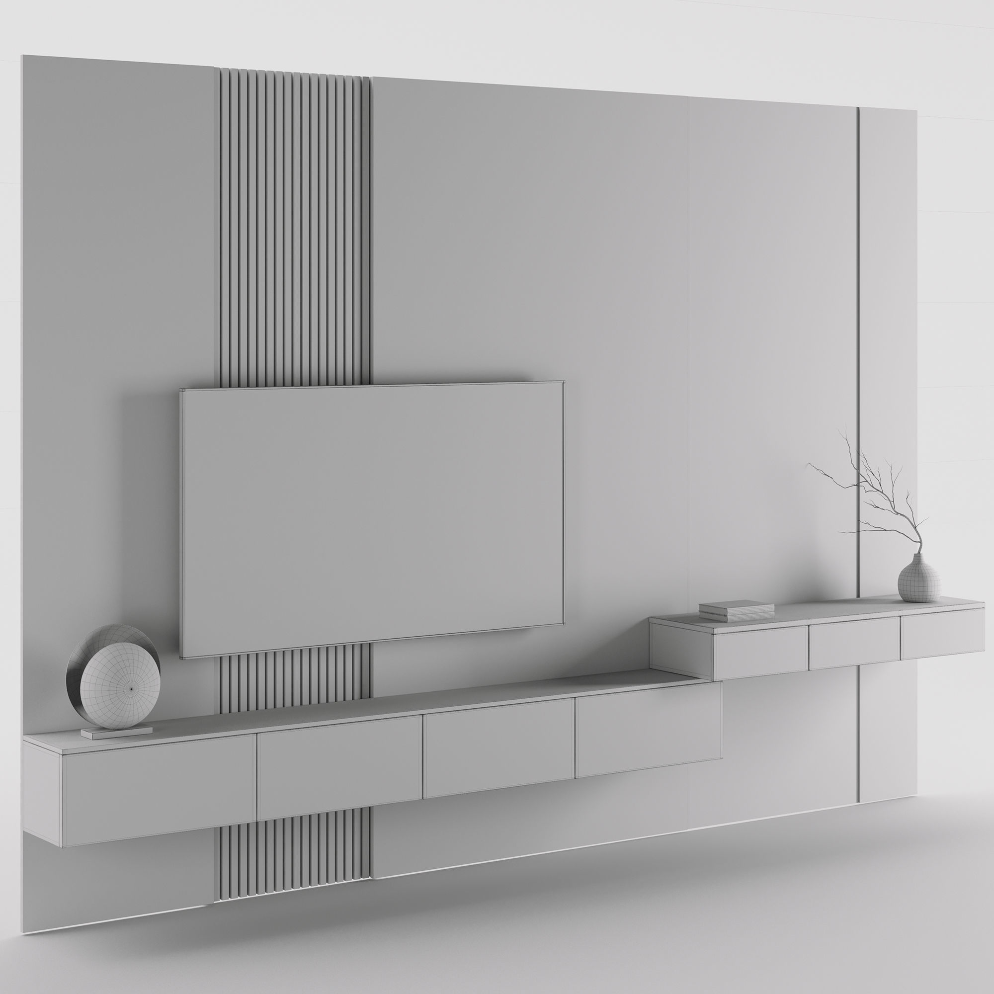 Bedroom Furniture Composition 15 3D model_8