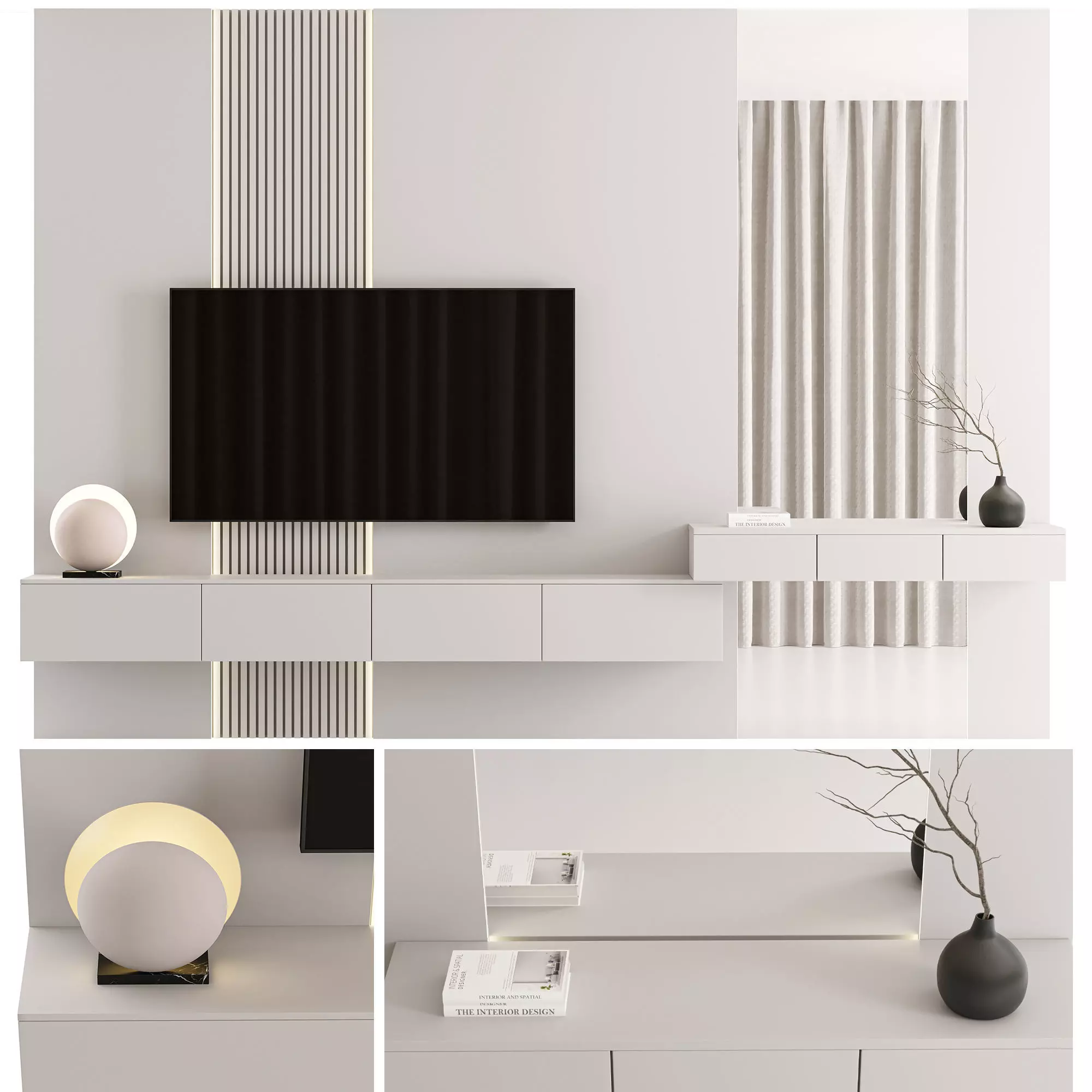 Bedroom Furniture Composition 15 3D model_0