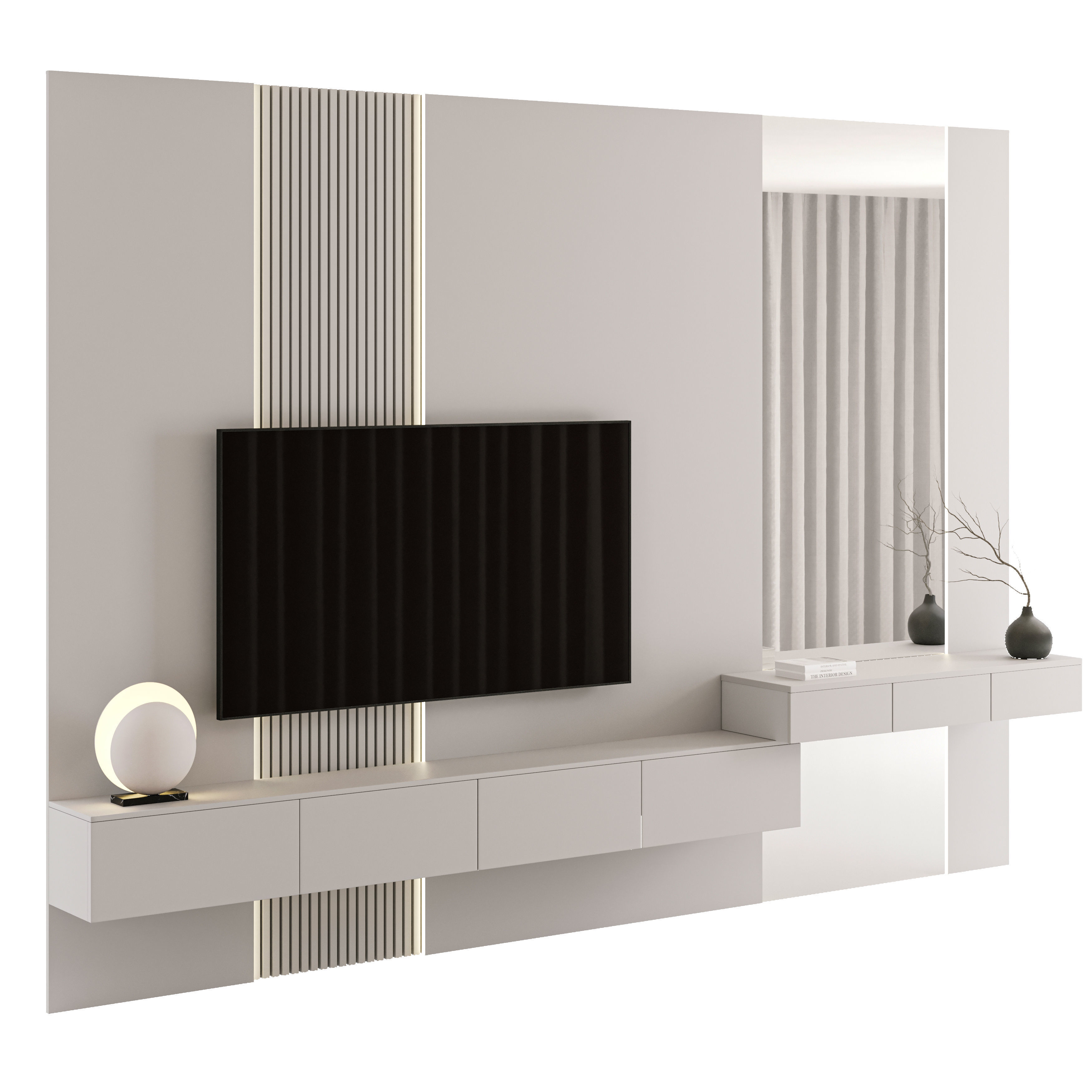 Bedroom Furniture Composition 15 3D model_1