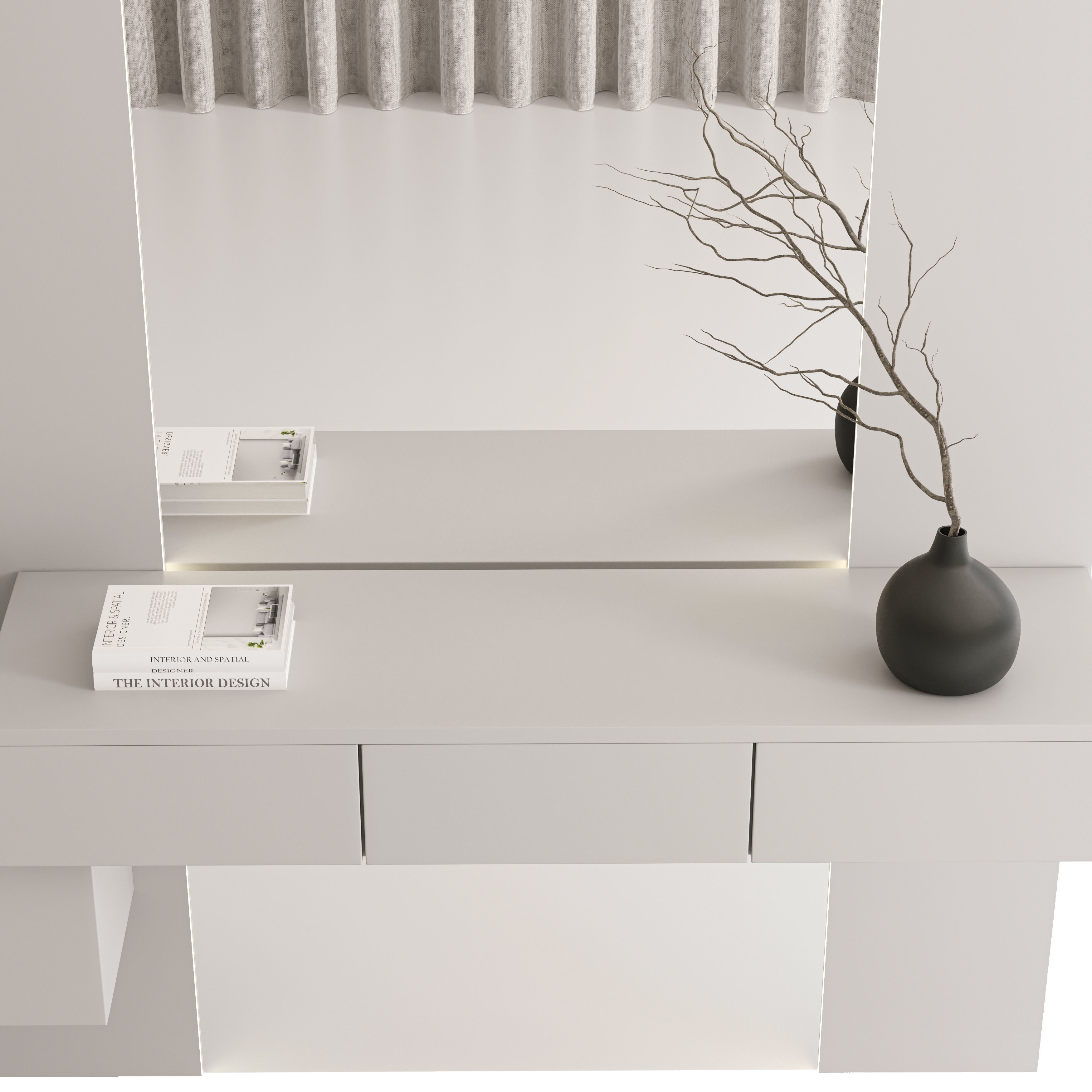 Bedroom Furniture Composition 15 3D model_4