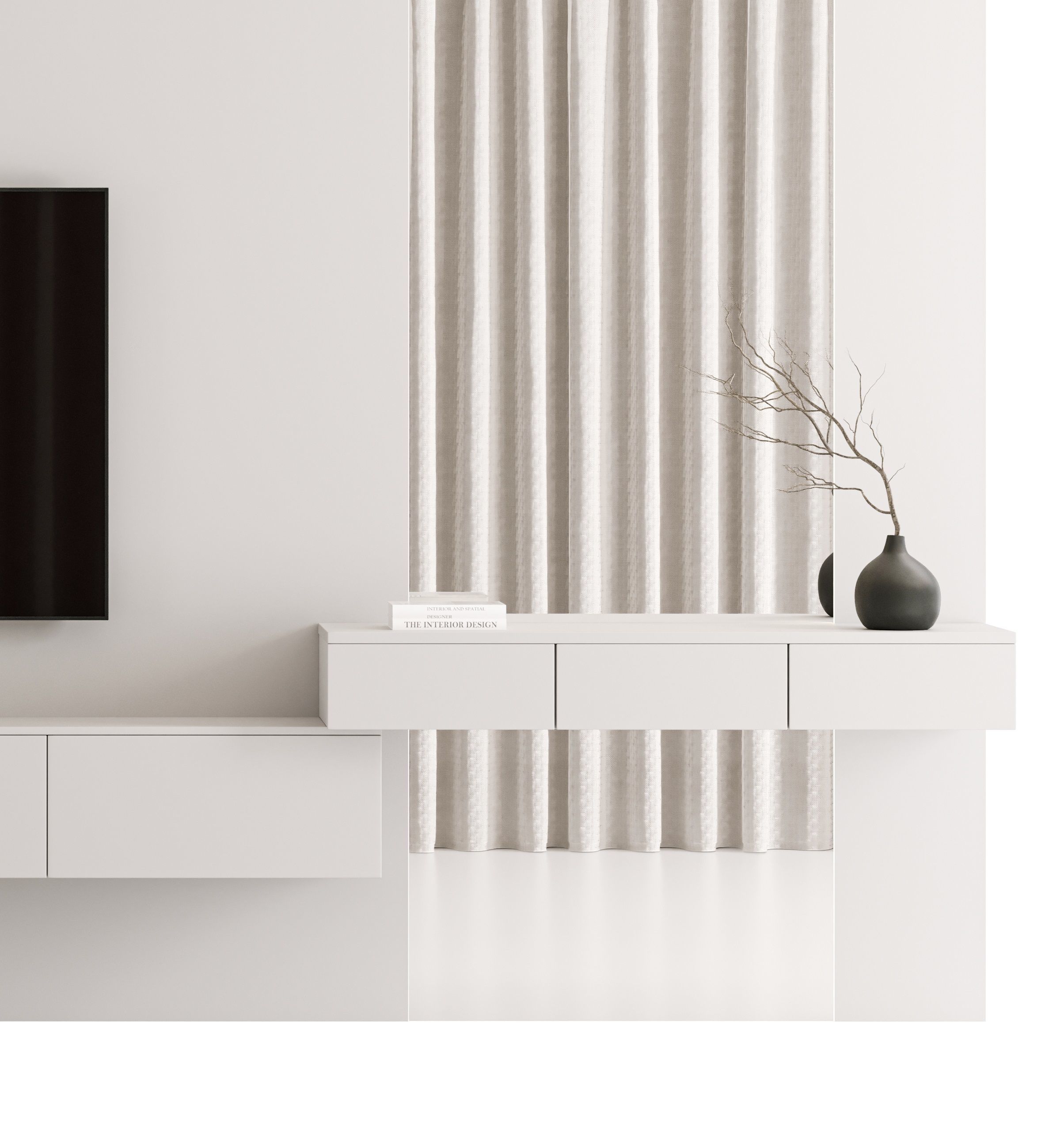 Bedroom Furniture Composition 15 3D model_7