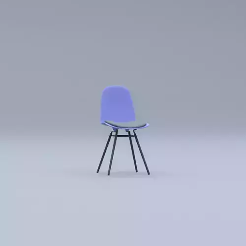 Modern Blue Chair with Black Legs