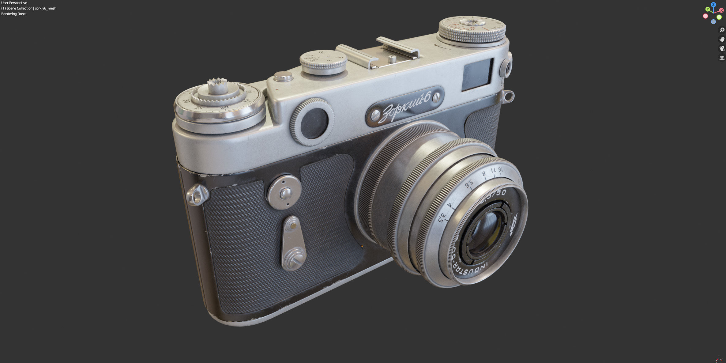 Film camera Zorki-6 3D model_8