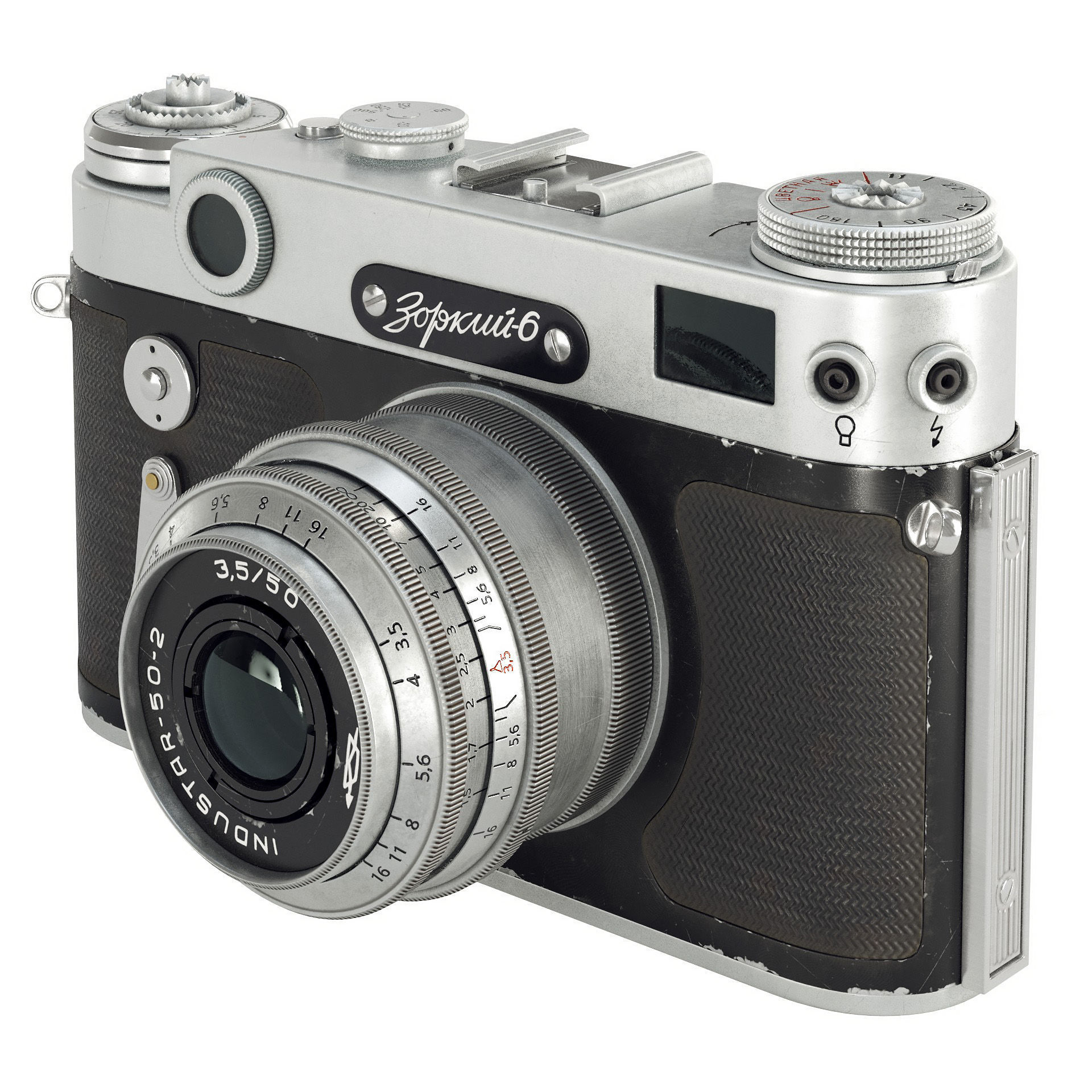 Film camera Zorki-6 3D model_2