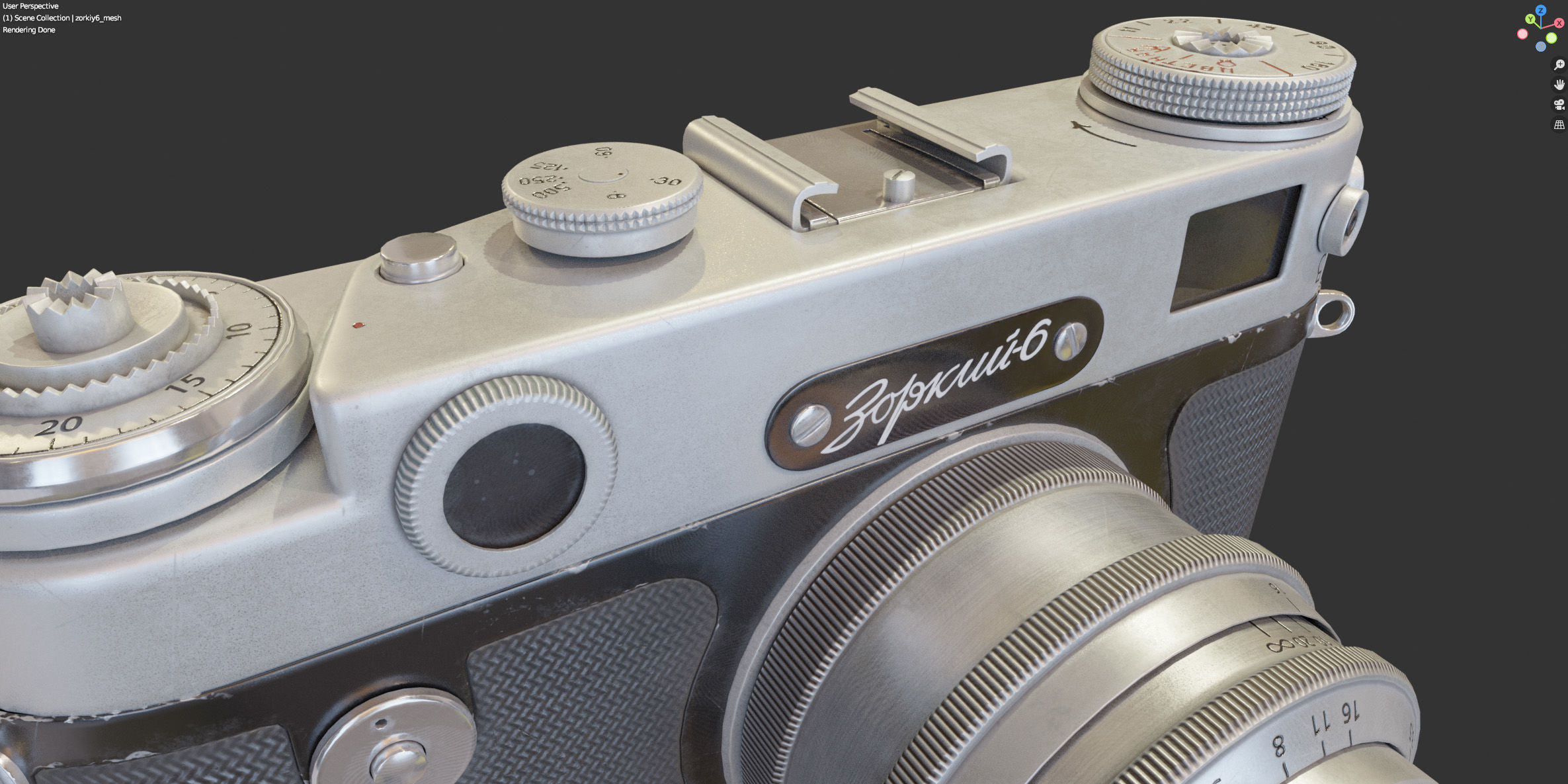 Film camera Zorki-6 3D model_19