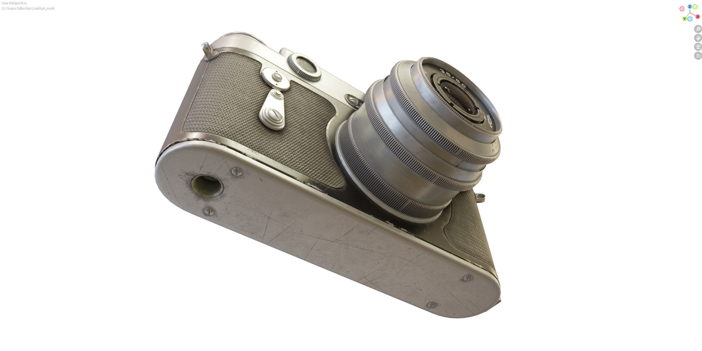 Film camera Zorki-6 3D model_16