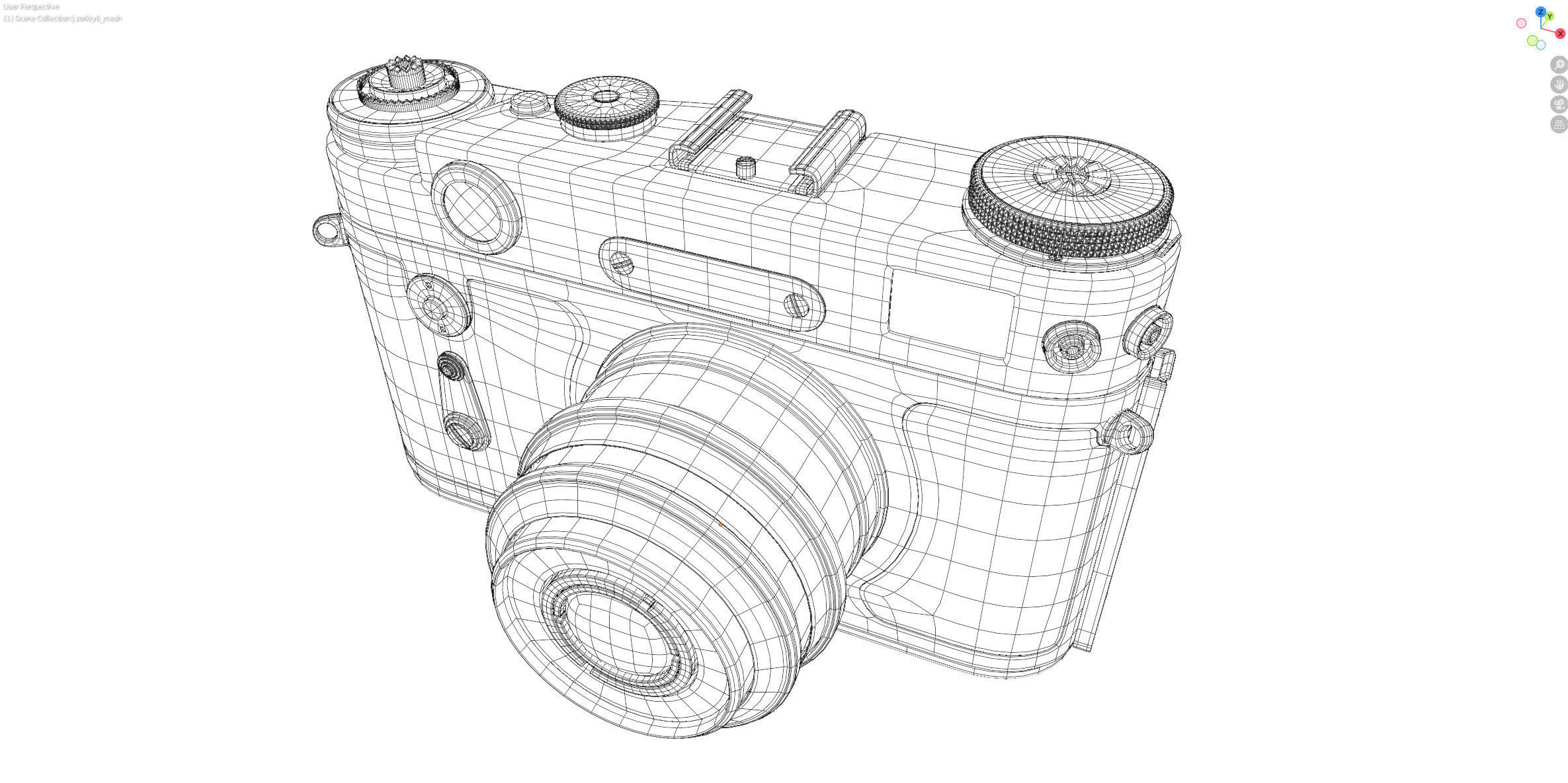 Film camera Zorki-6 3D model_11
