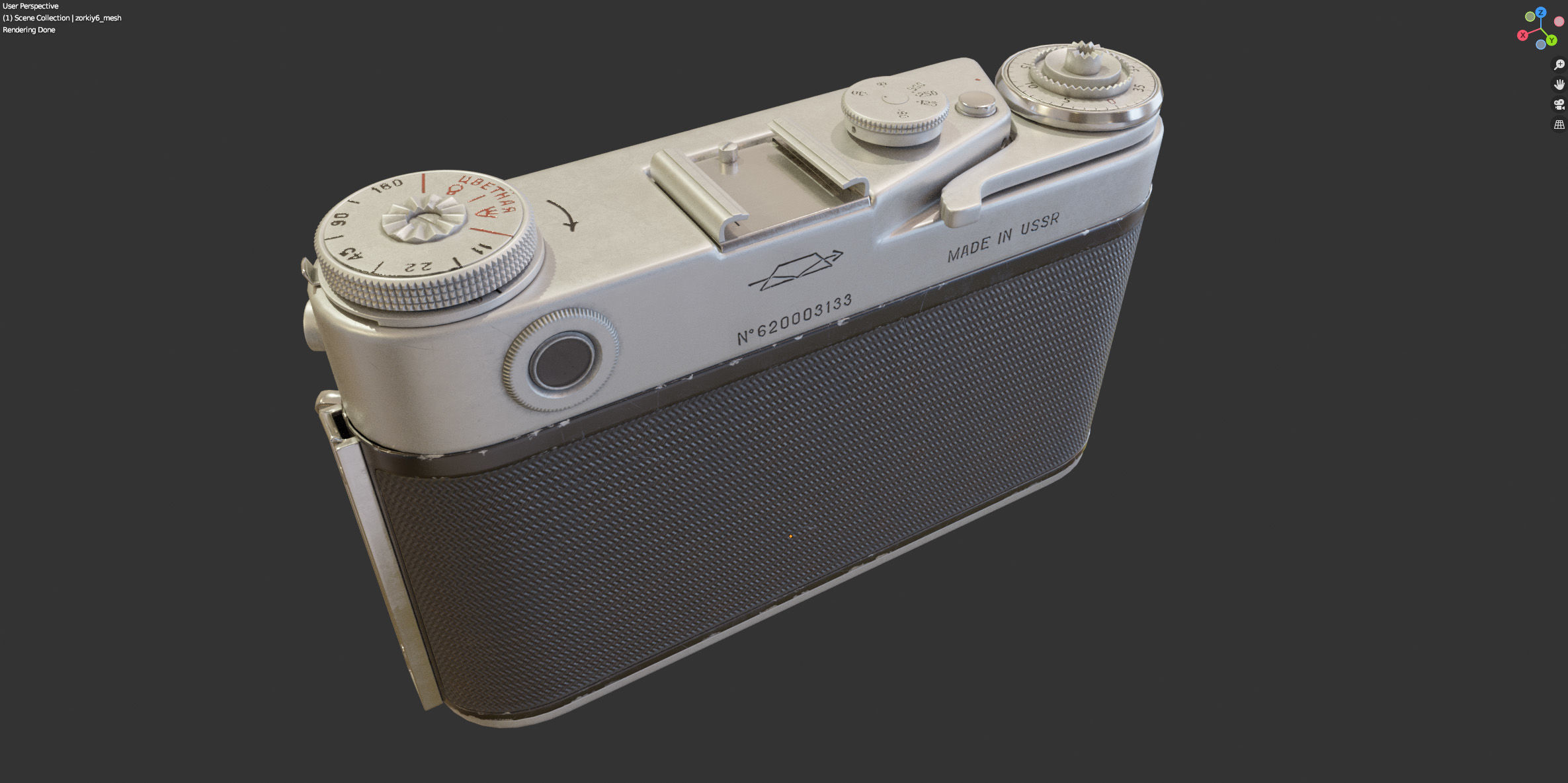 Film camera Zorki-6 3D model_12