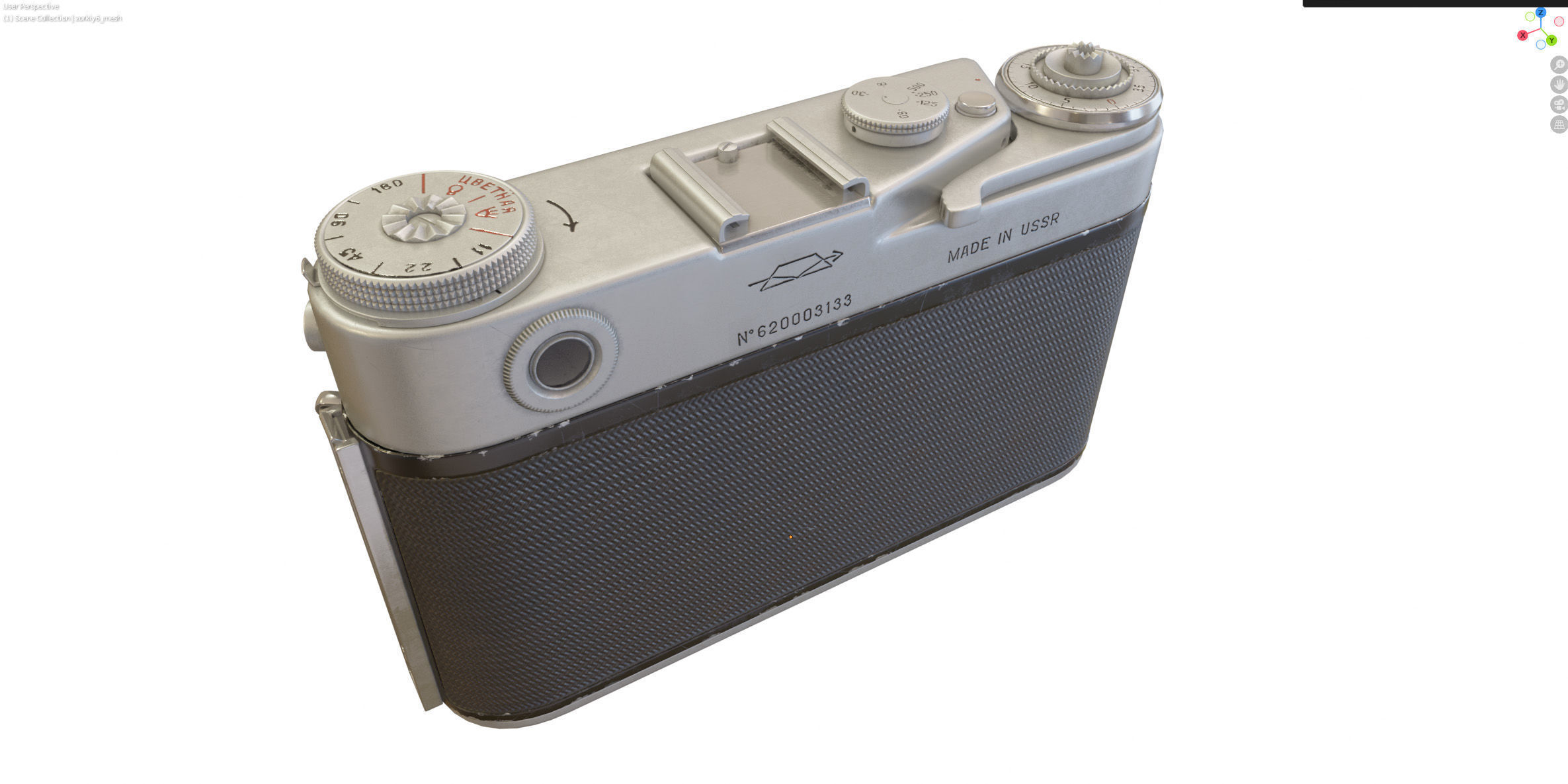 Film camera Zorki-6 3D model_13