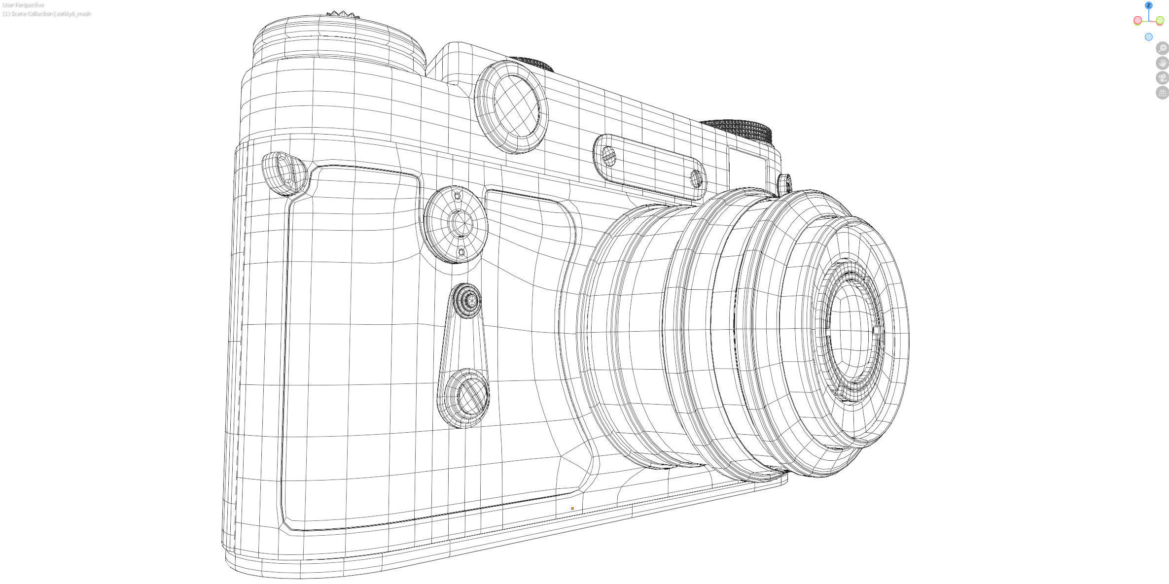 Film camera Zorki-6 3D model_10