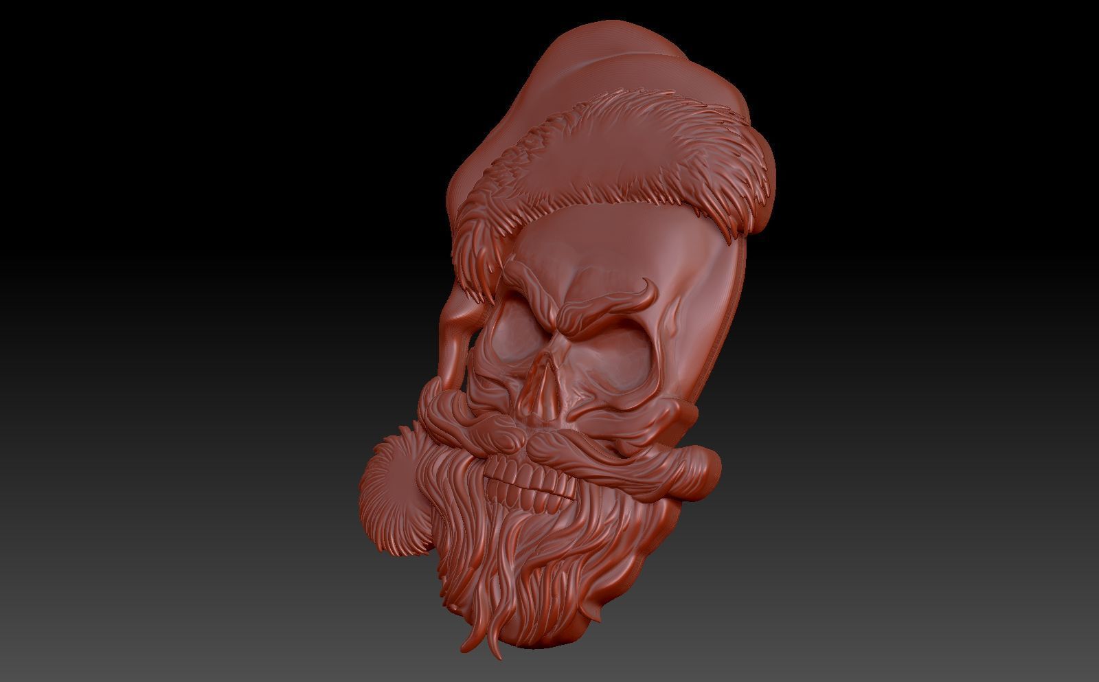 New Year  skeleton 3D print model_4