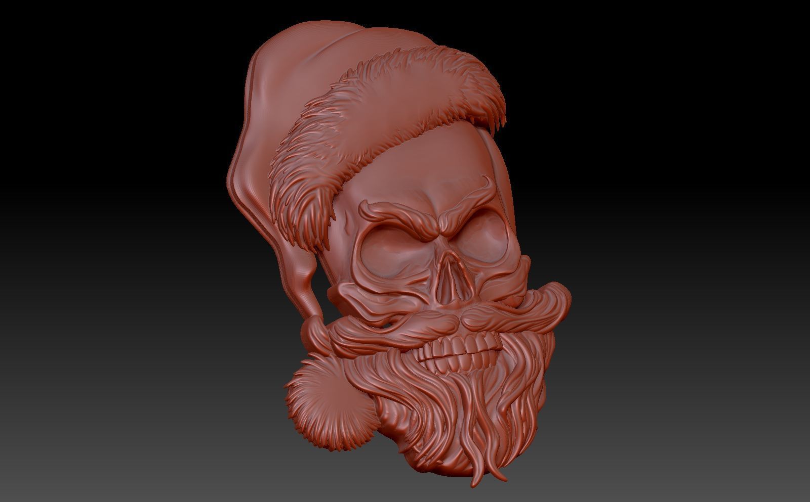 New Year  skeleton 3D print model_3