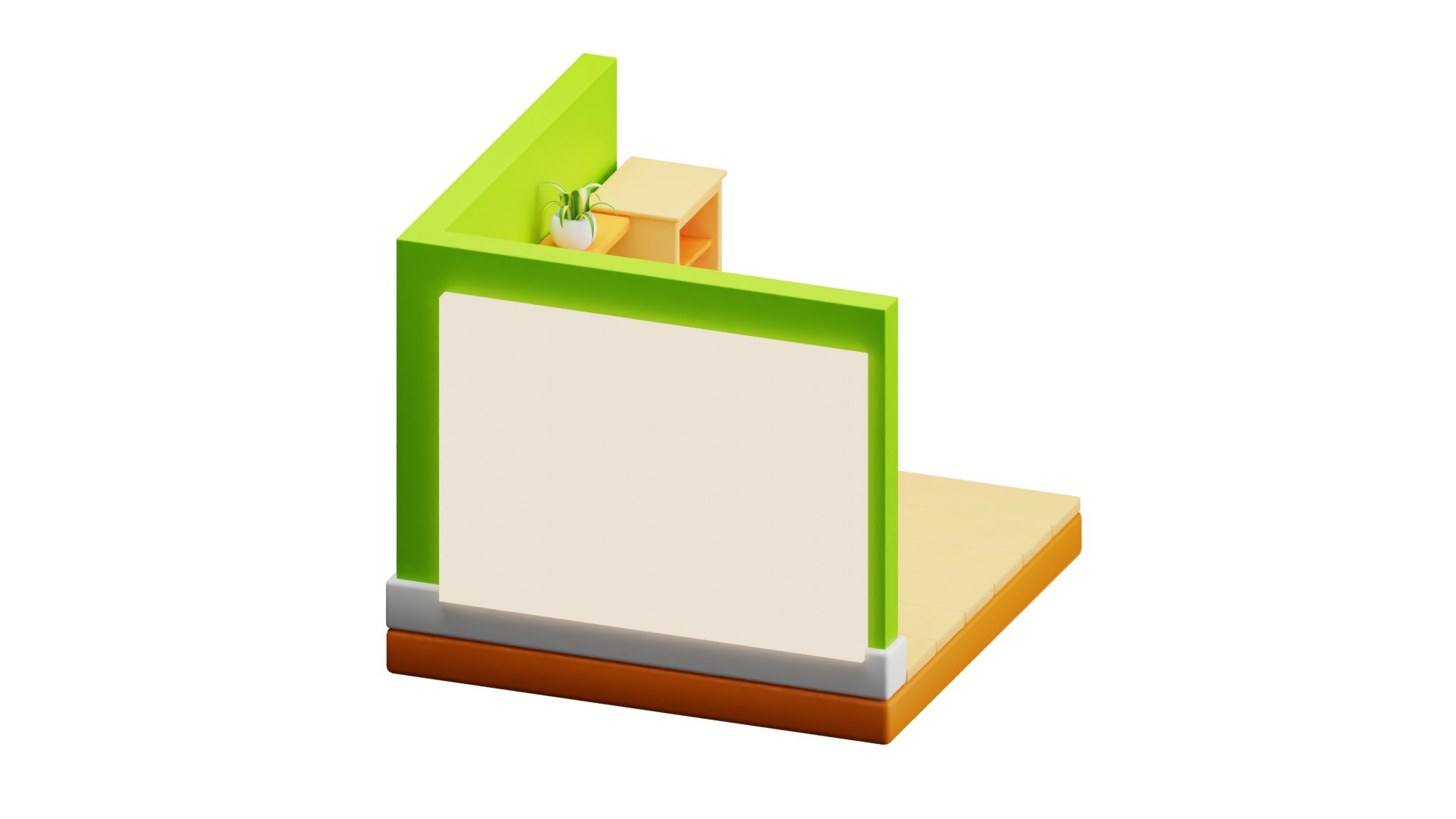 Workspace Room 3D model_13