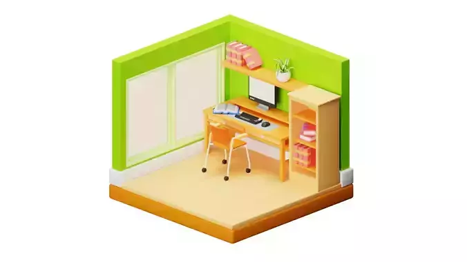 Workspace Room 3D model