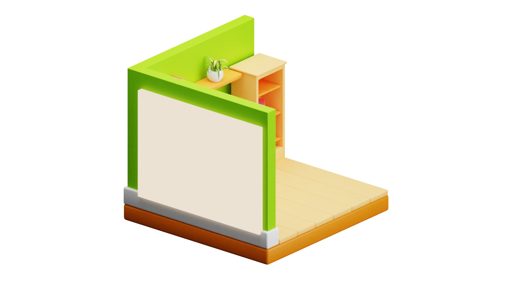 Workspace Room 3D model_14