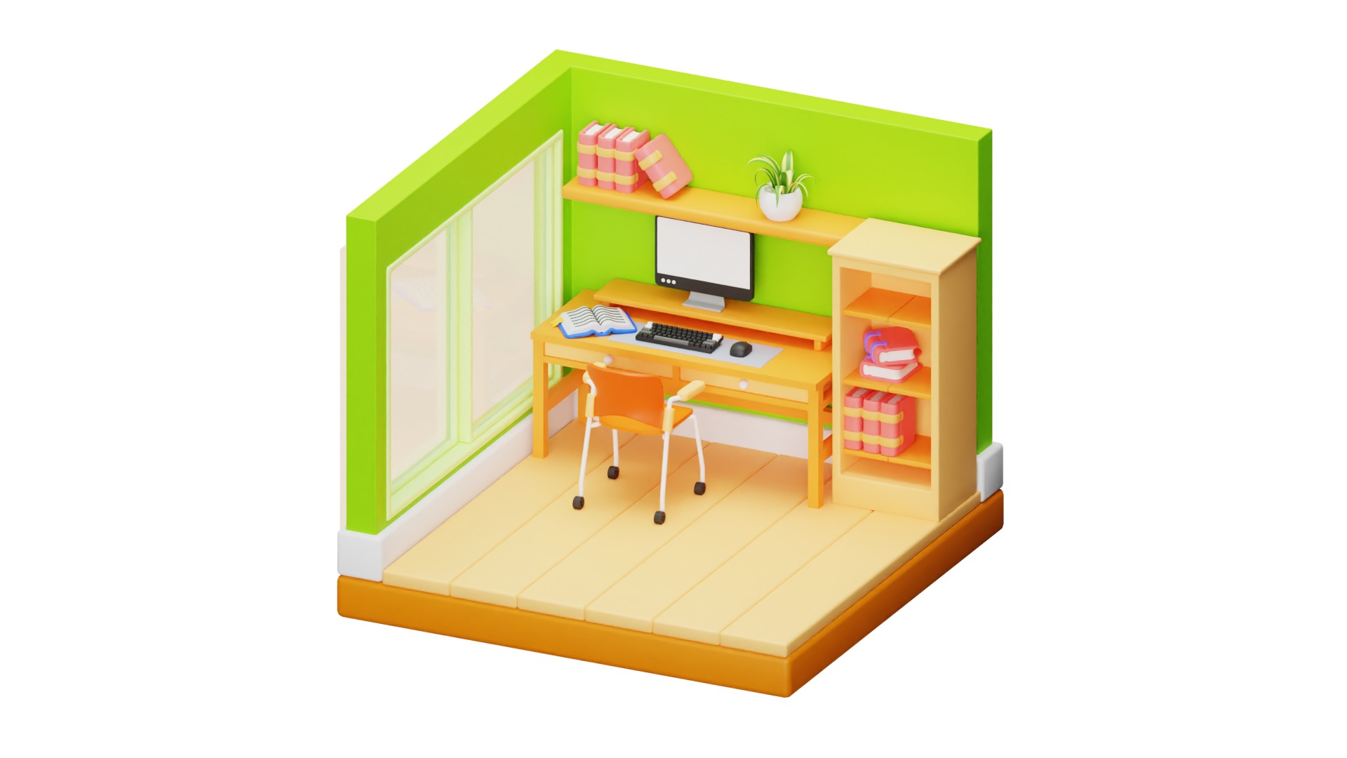 Workspace Room 3D model_18