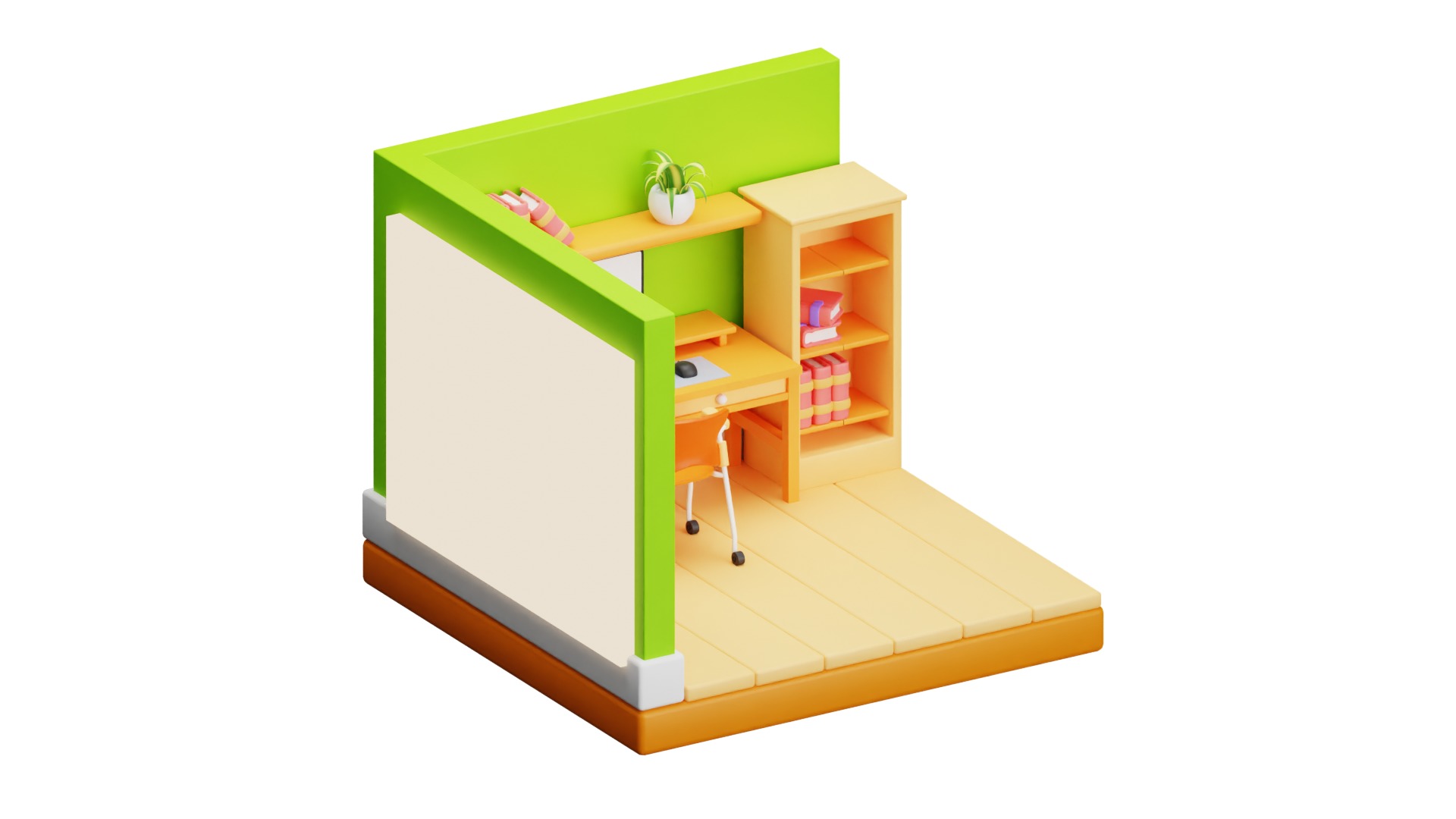 Workspace Room 3D model_15