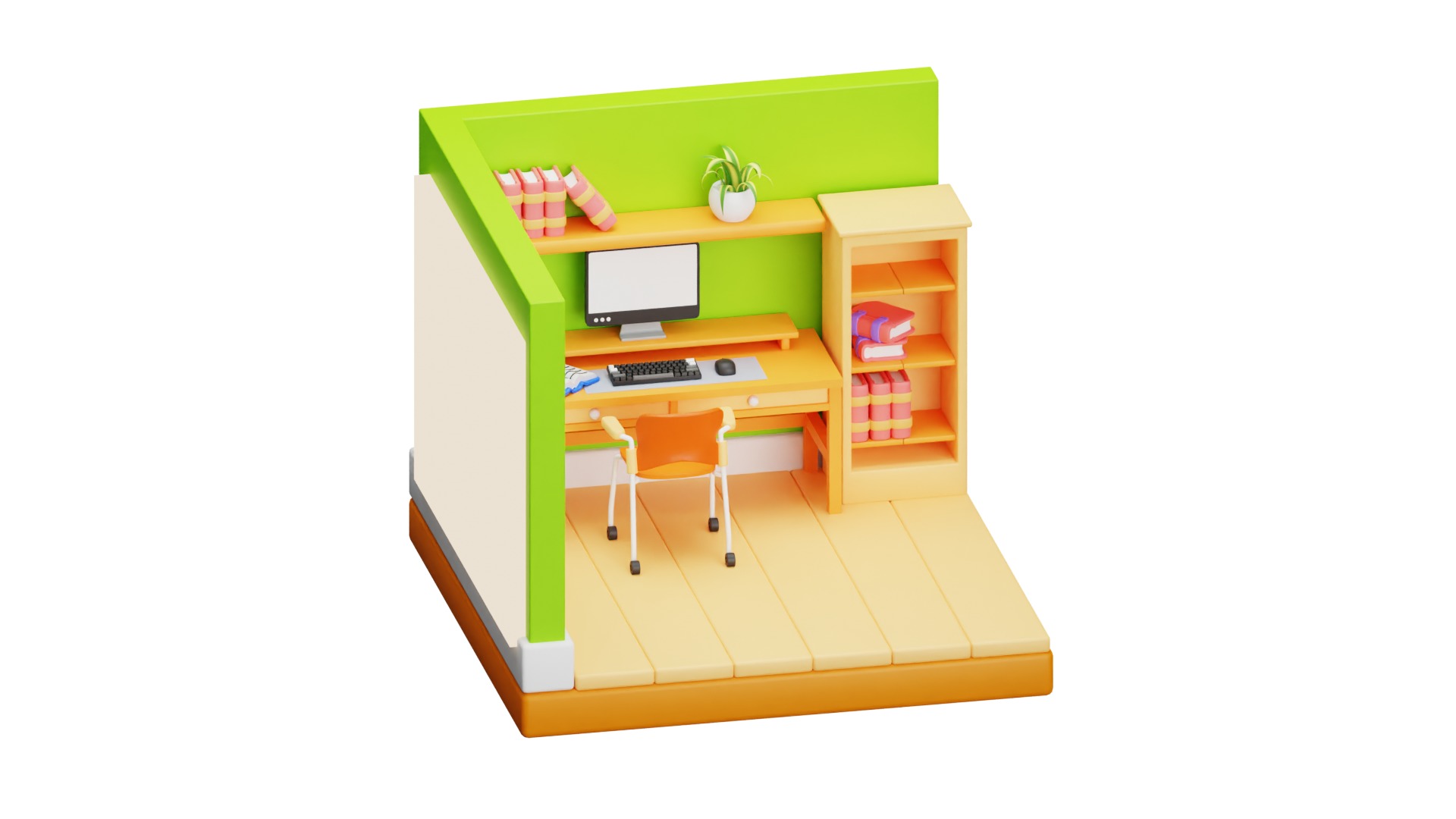 Workspace Room 3D model_16