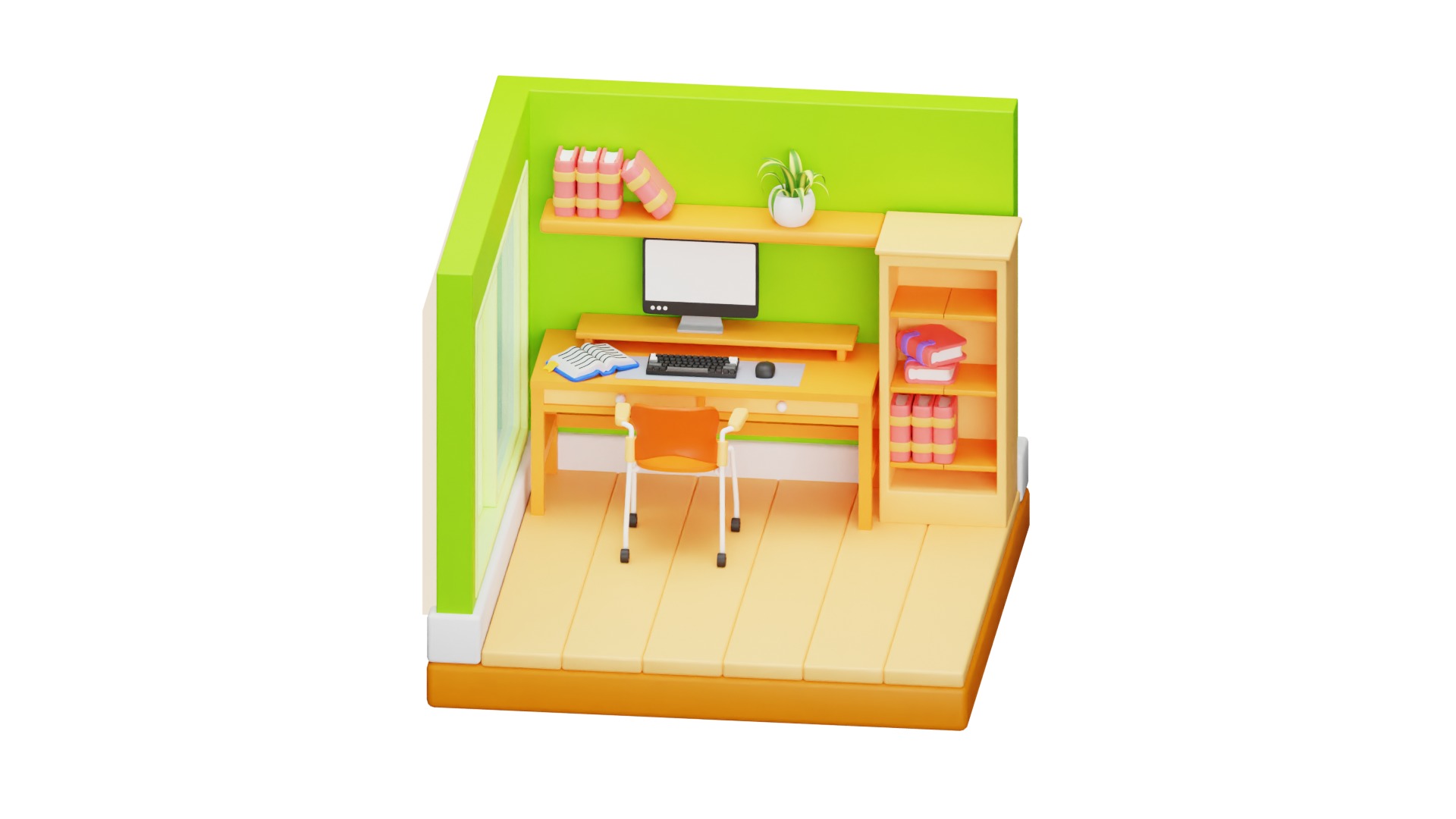 Workspace Room 3D model_17