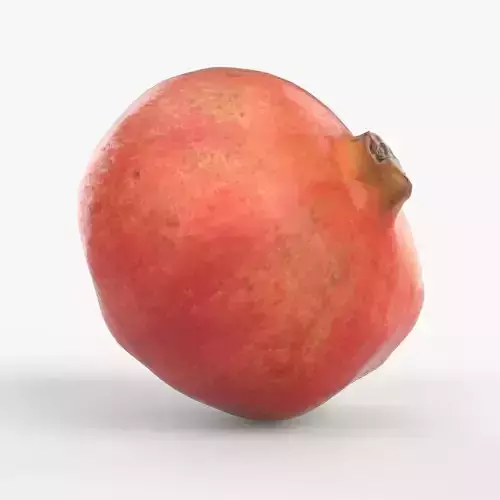 Photorealistic 3D scan of  pomegranate Low-poly 3D model
