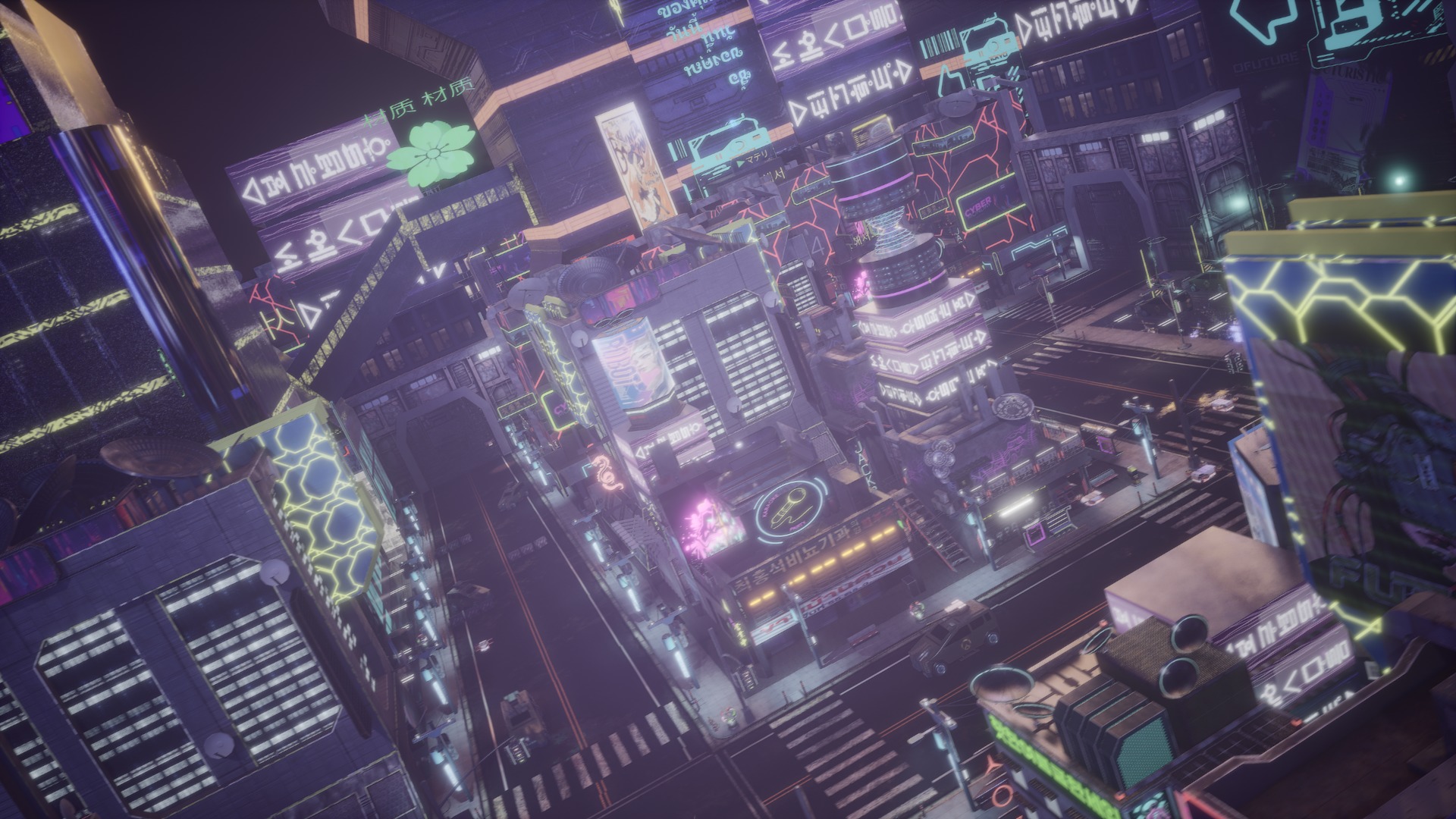 Cyber City Asset Pack 3D model_8