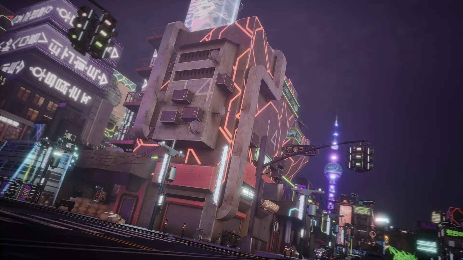 Cyber City Asset Pack 3D model_0