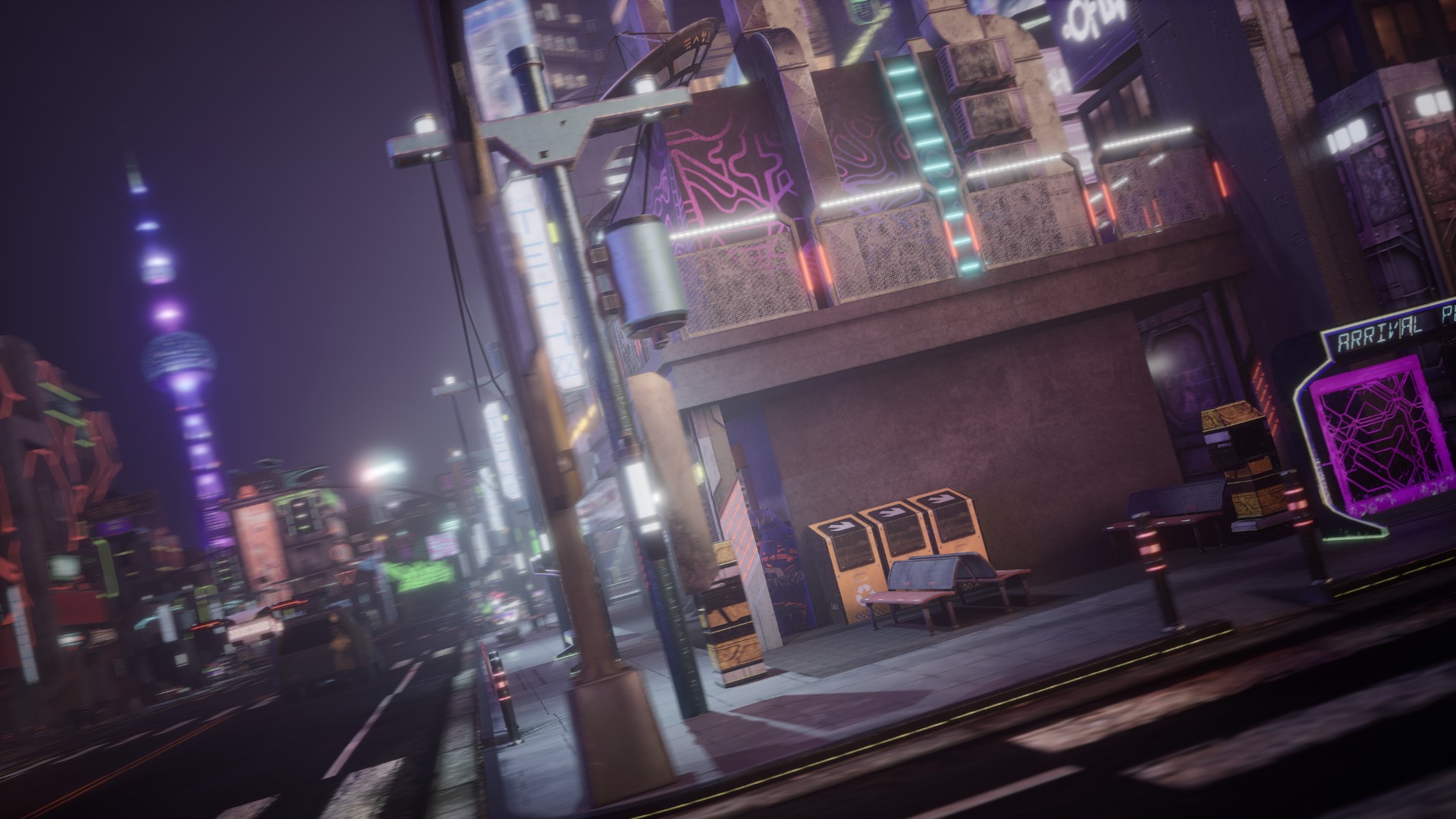 Cyber City Asset Pack 3D model_7