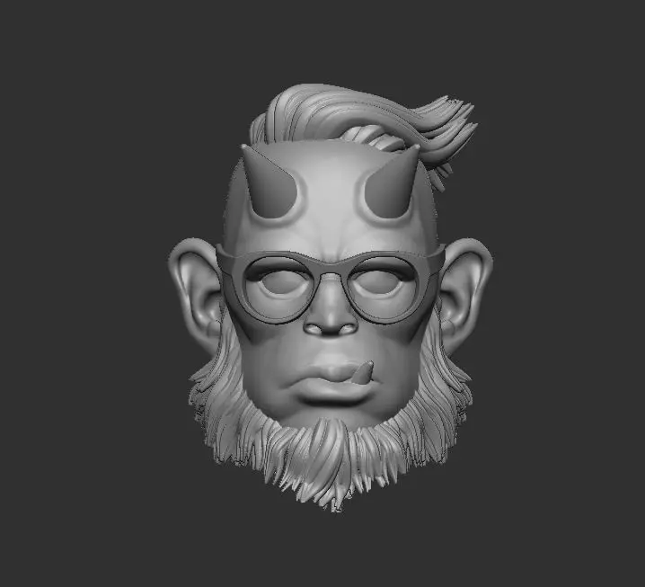 Cyberpunk Oni Headsculpt for Action Figures 3D print model
